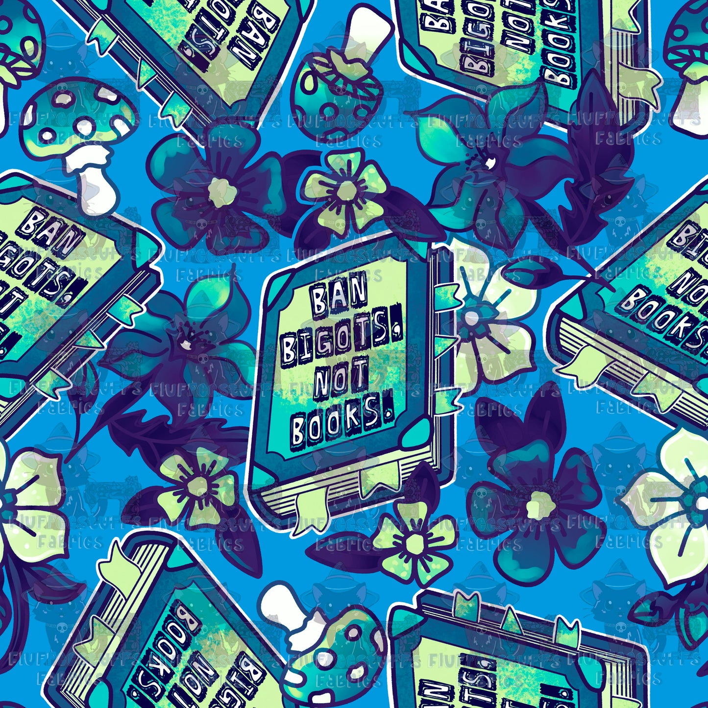 Ban Bigots Not Books Blue