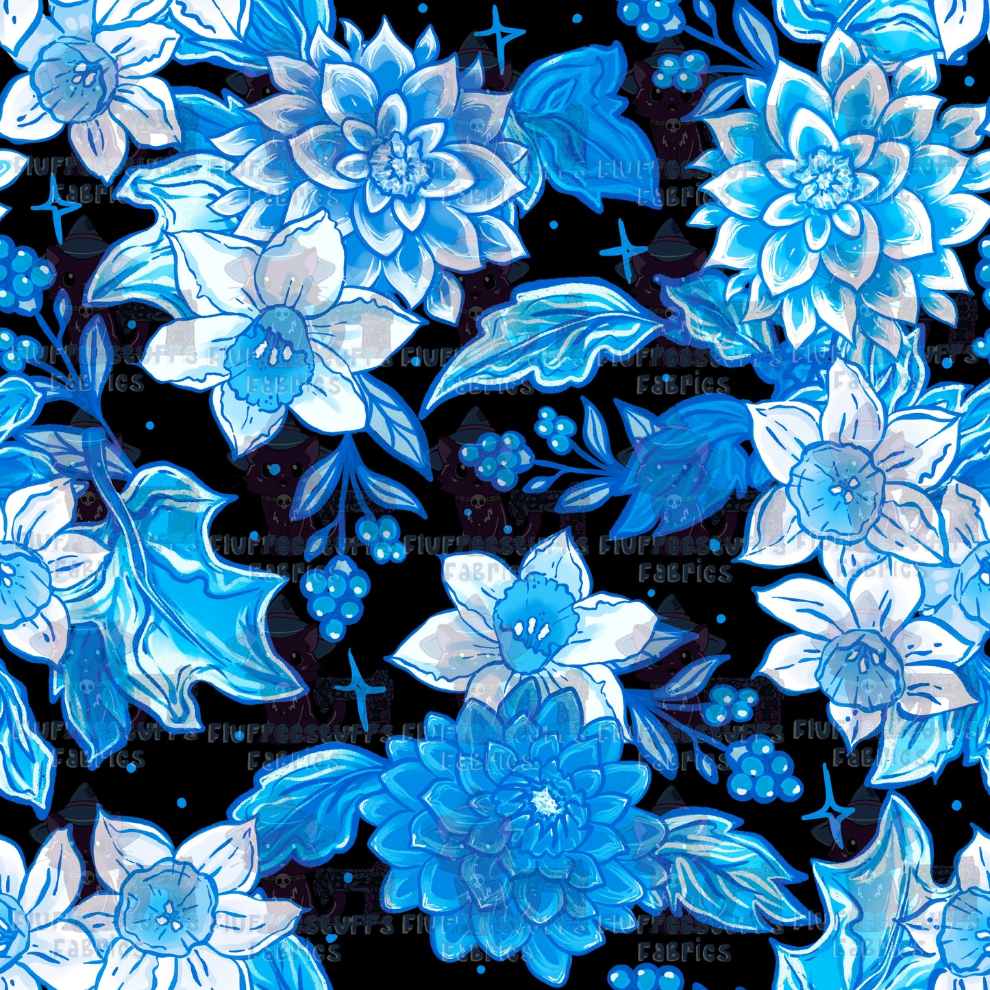 Blue Porcelain Hex Garden C(1)