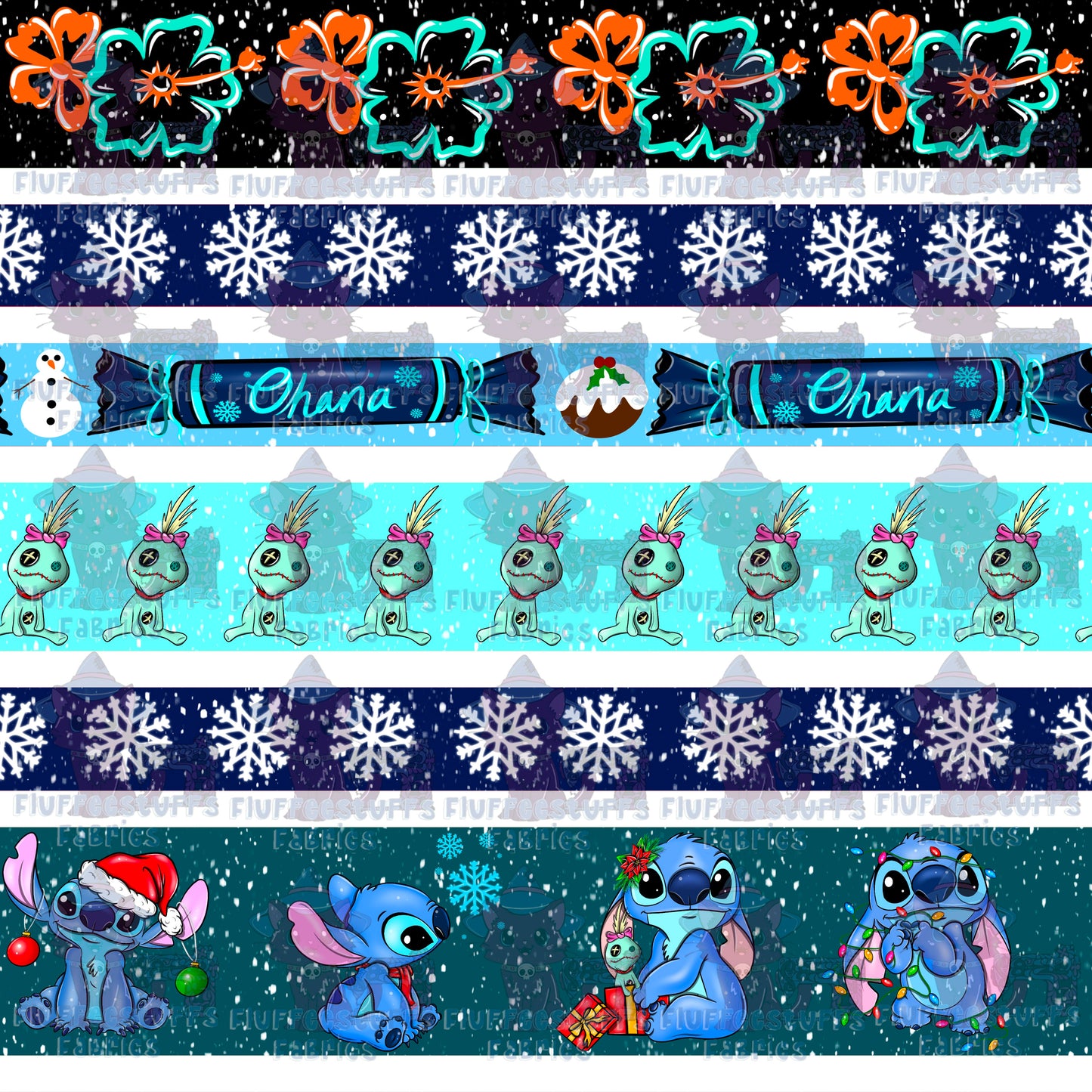 Christmas Sweater Blue Alien Family