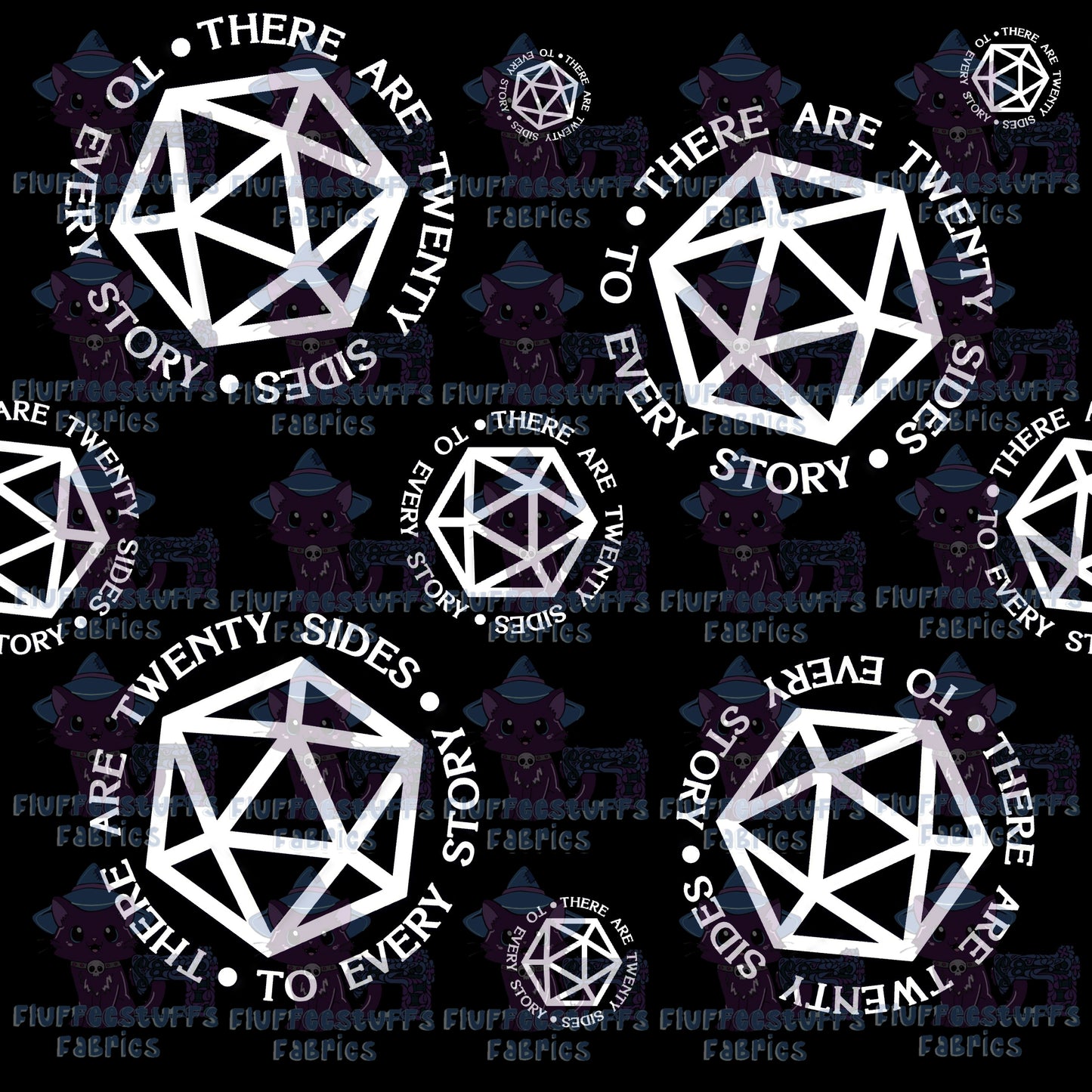 Transparent Dice 20 Side Story (Not Black, Transparent Background)