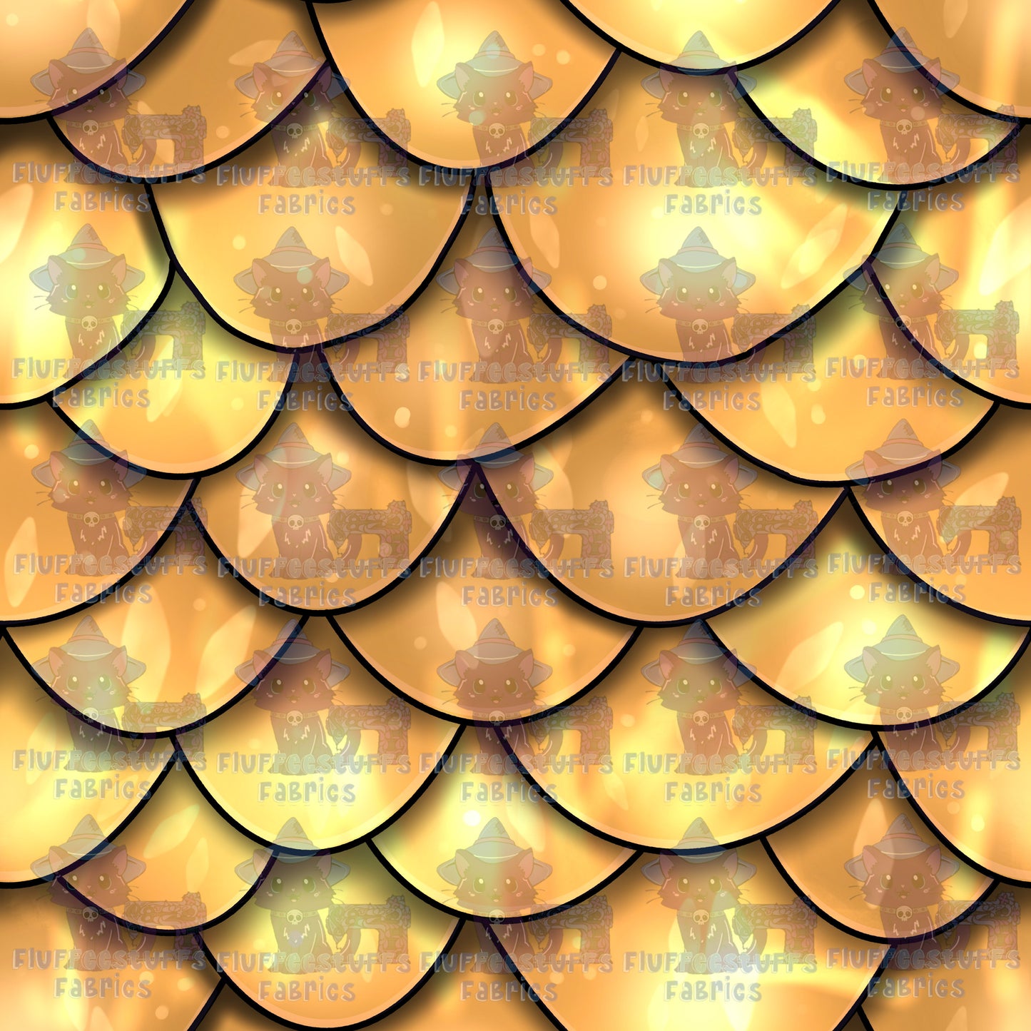 Dragon Scales Hex Gold