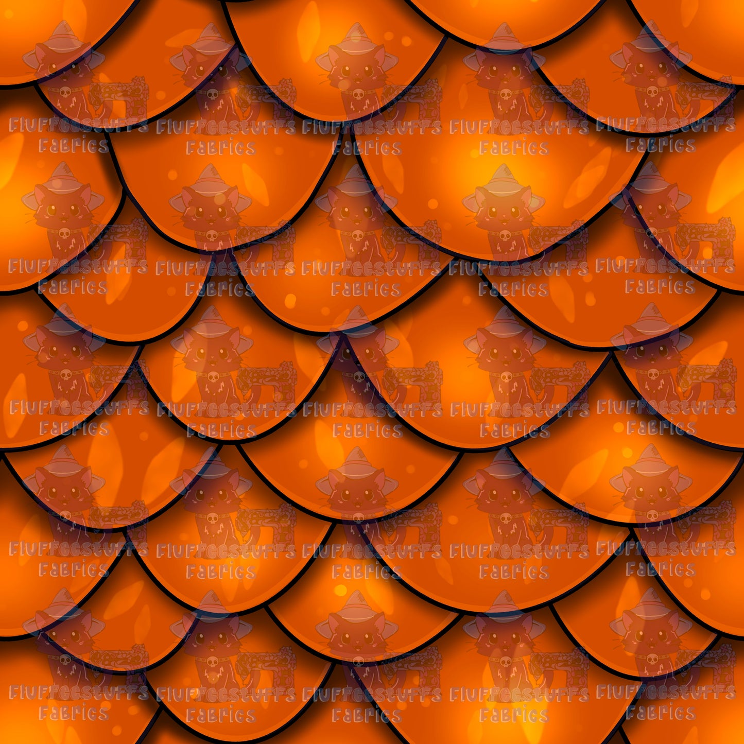 Dragon Scales Hex Orange