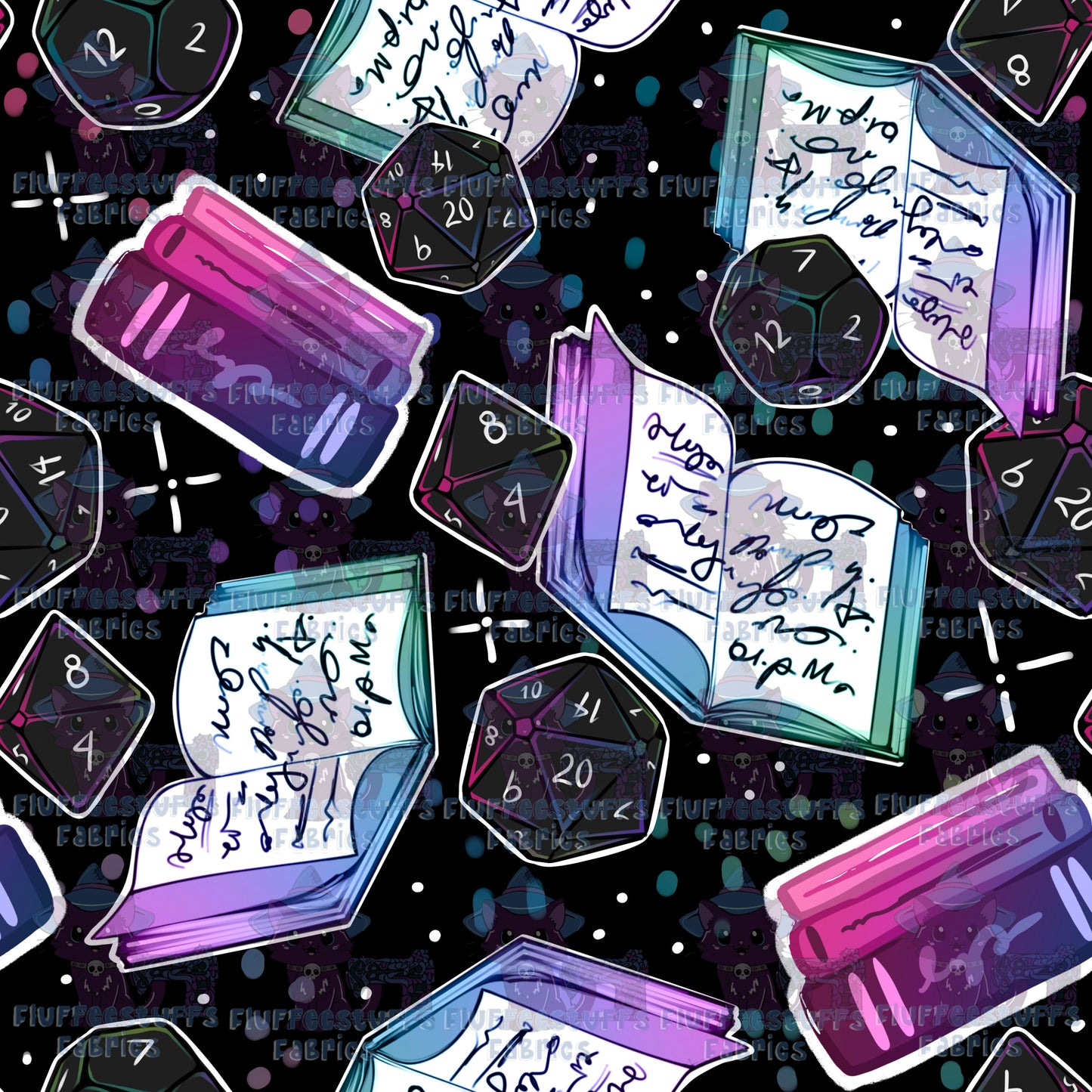 DnD Dragons and Dice and Books B