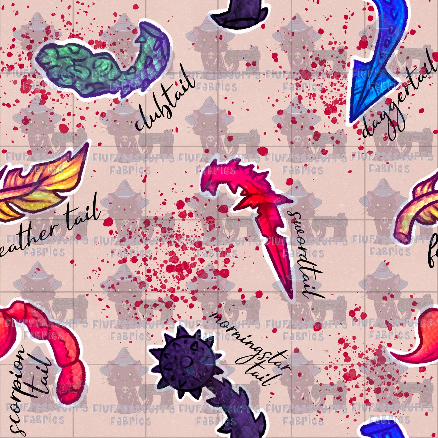 Four Wing Dragon Tails Bloody Grid