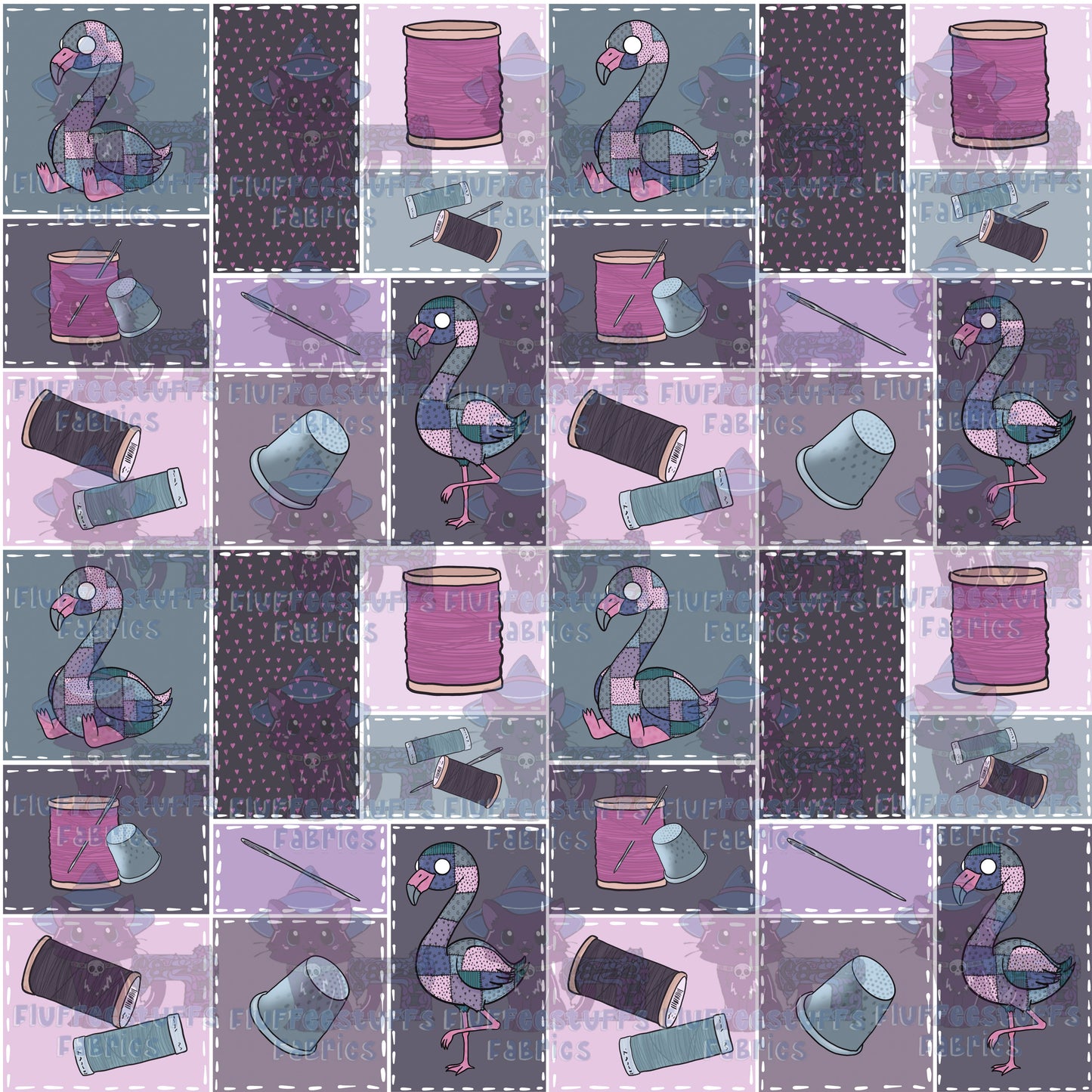 Jerry Chronicles Patchwork Flamingo