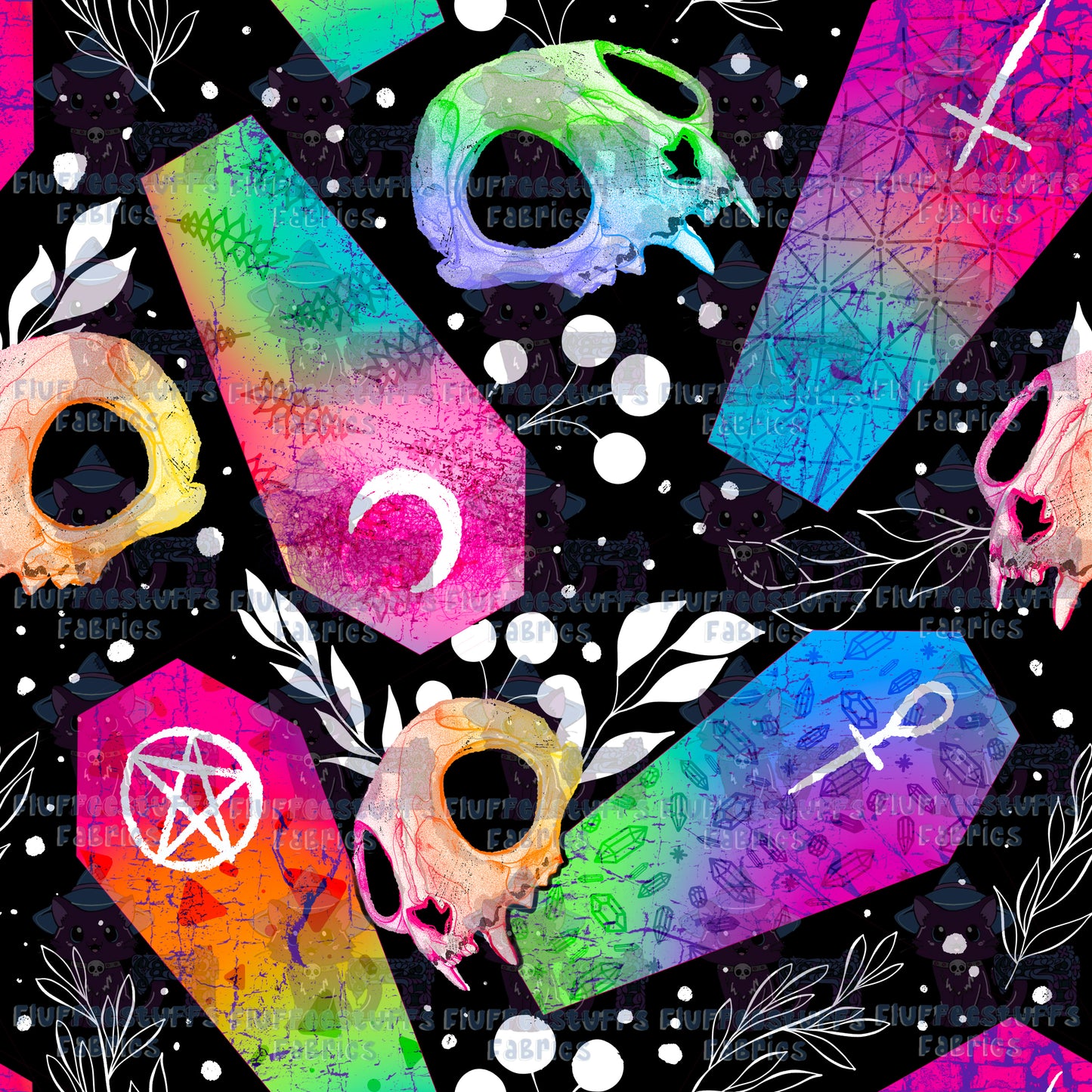 Kitties and Caskets Rainbow