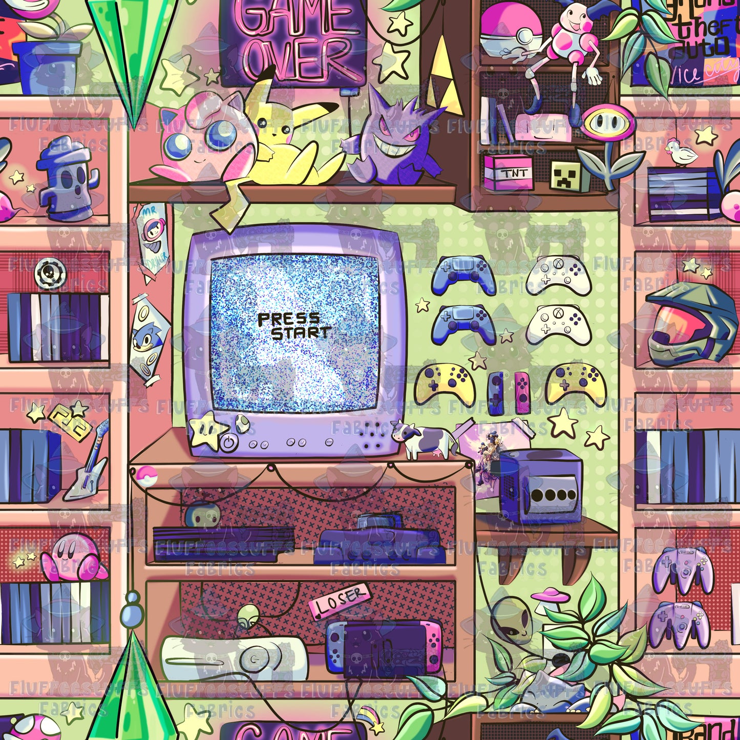 Library Shelves Game Room