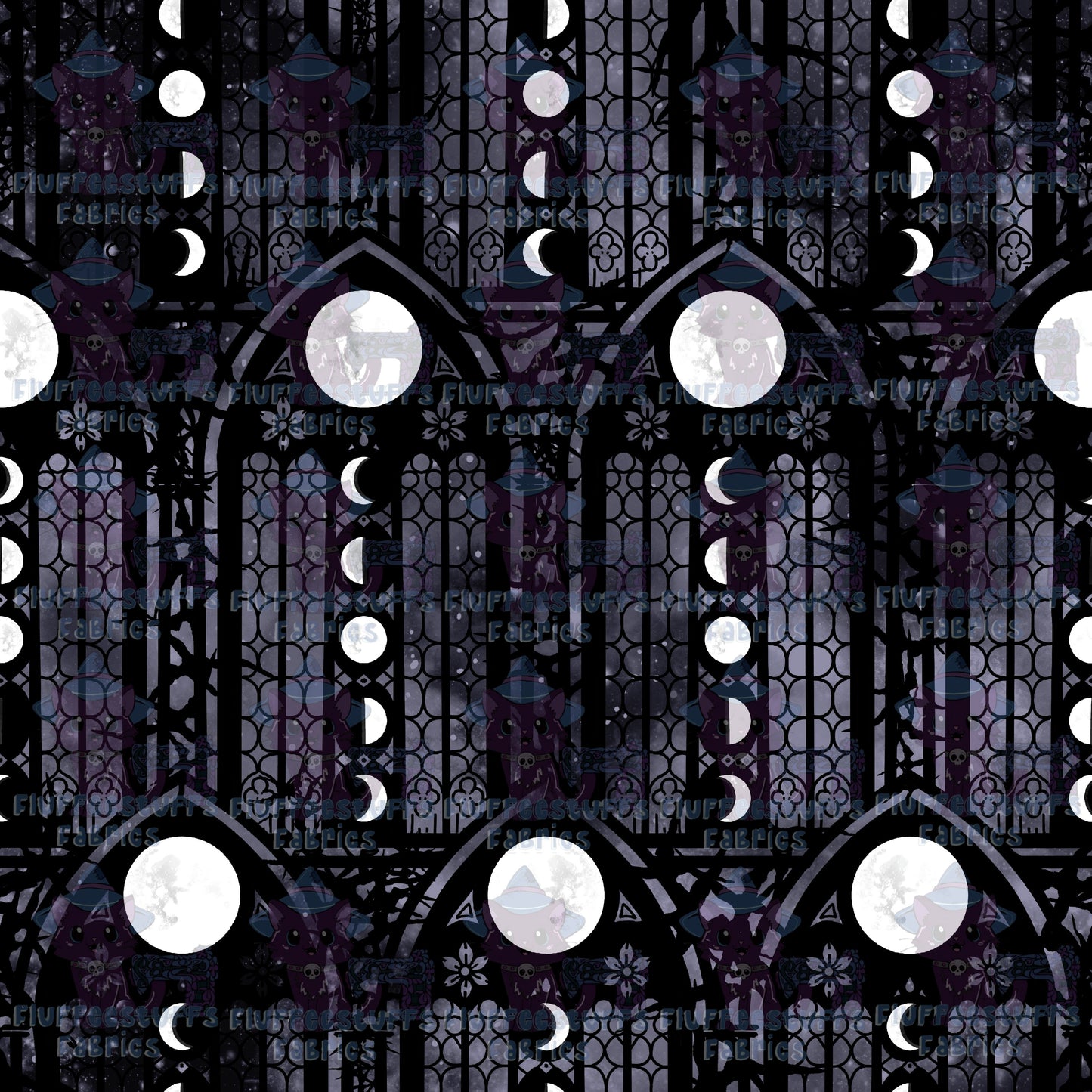 Lunar Stained Glass Greyscale
