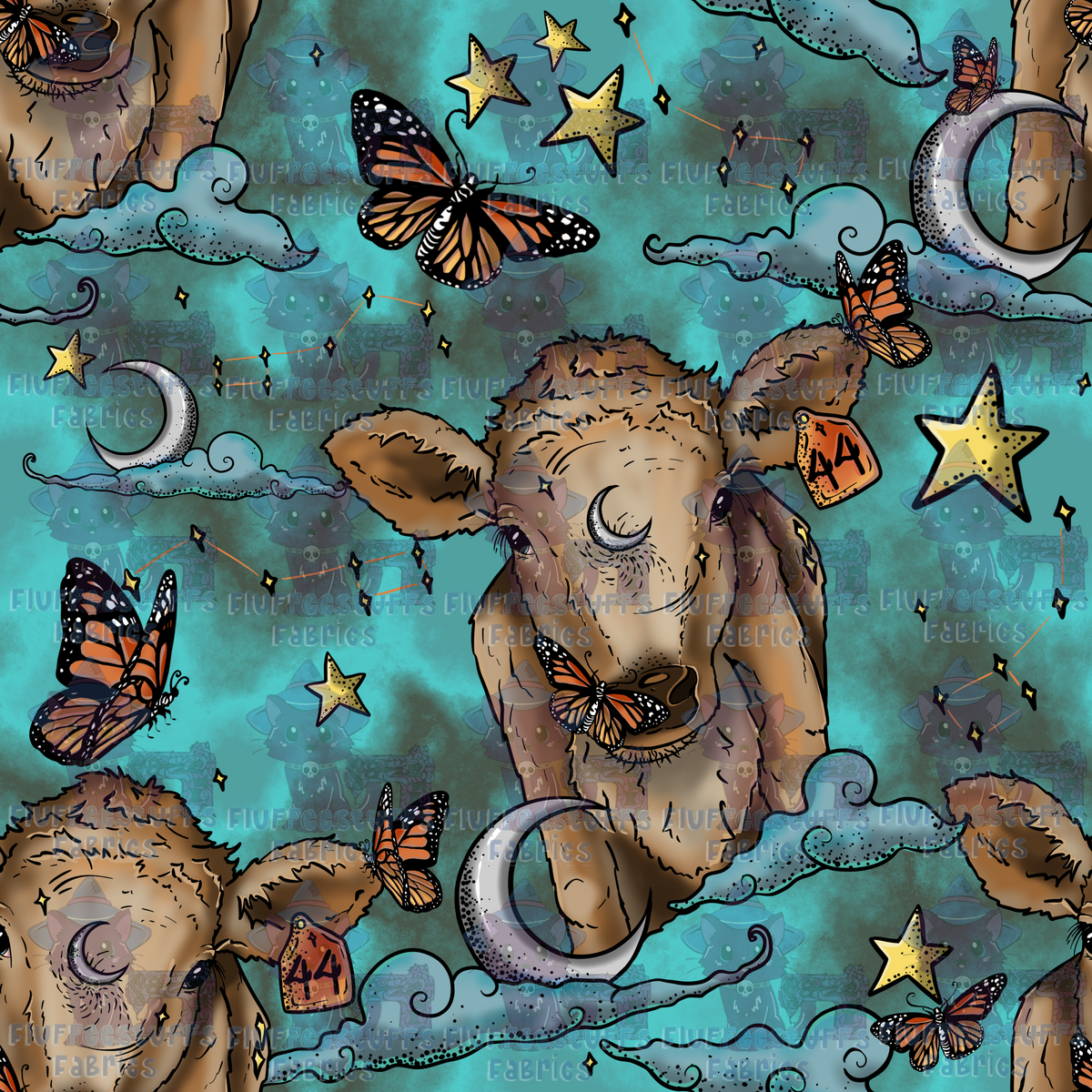 Moon Cow and Stars A