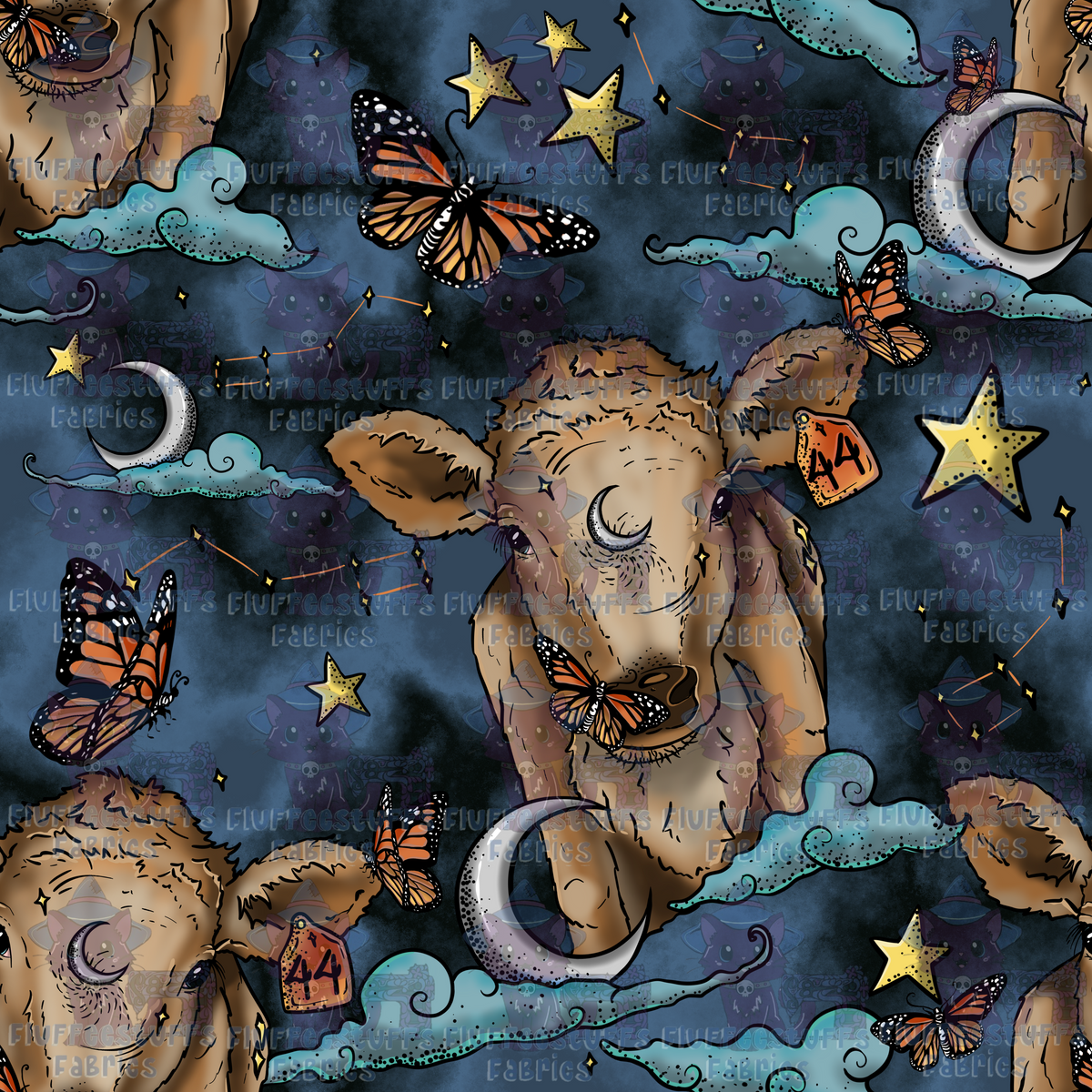 Moon Cow and Stars C