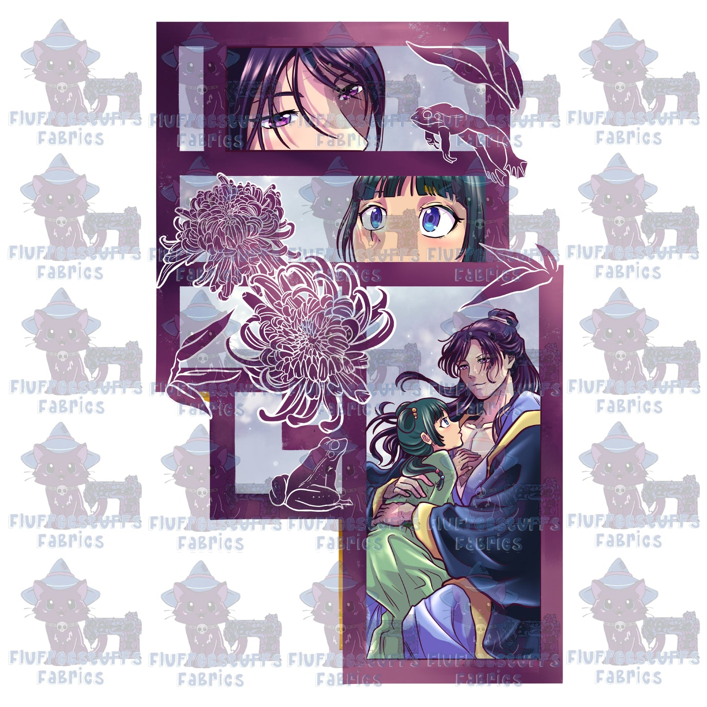Panel Apothecary Romance Purple
