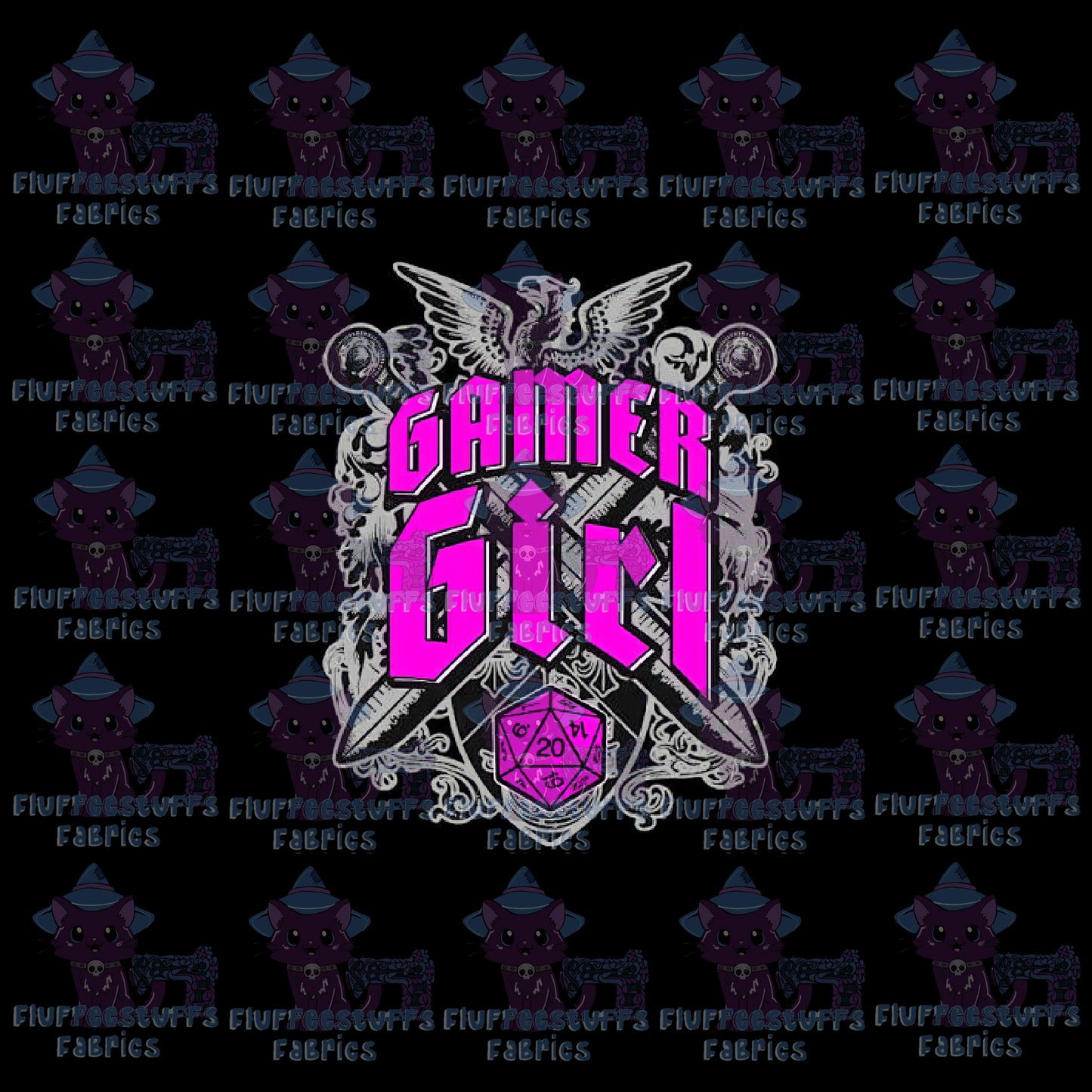 Panel Dice Gamer Girl_