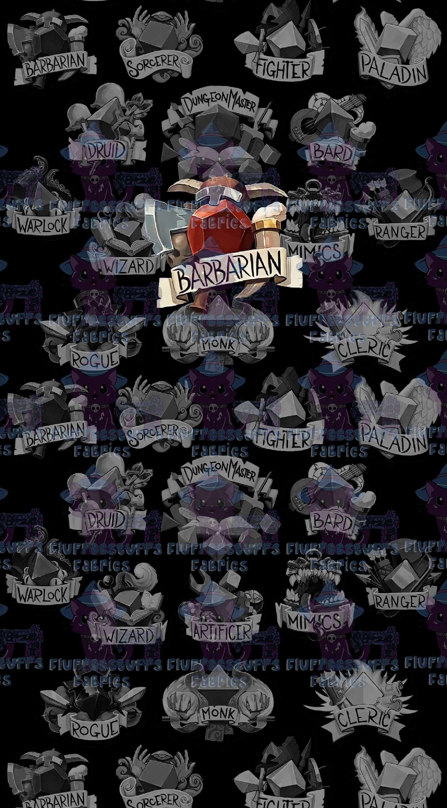 Panel DnD Barbarian Black