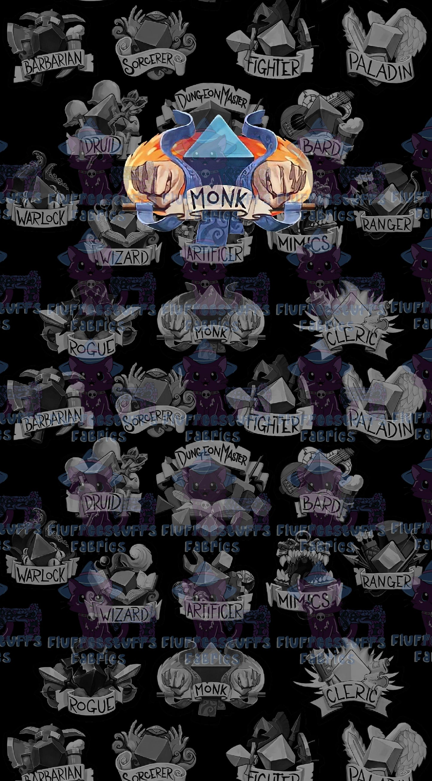 Panel DnD Monk Black