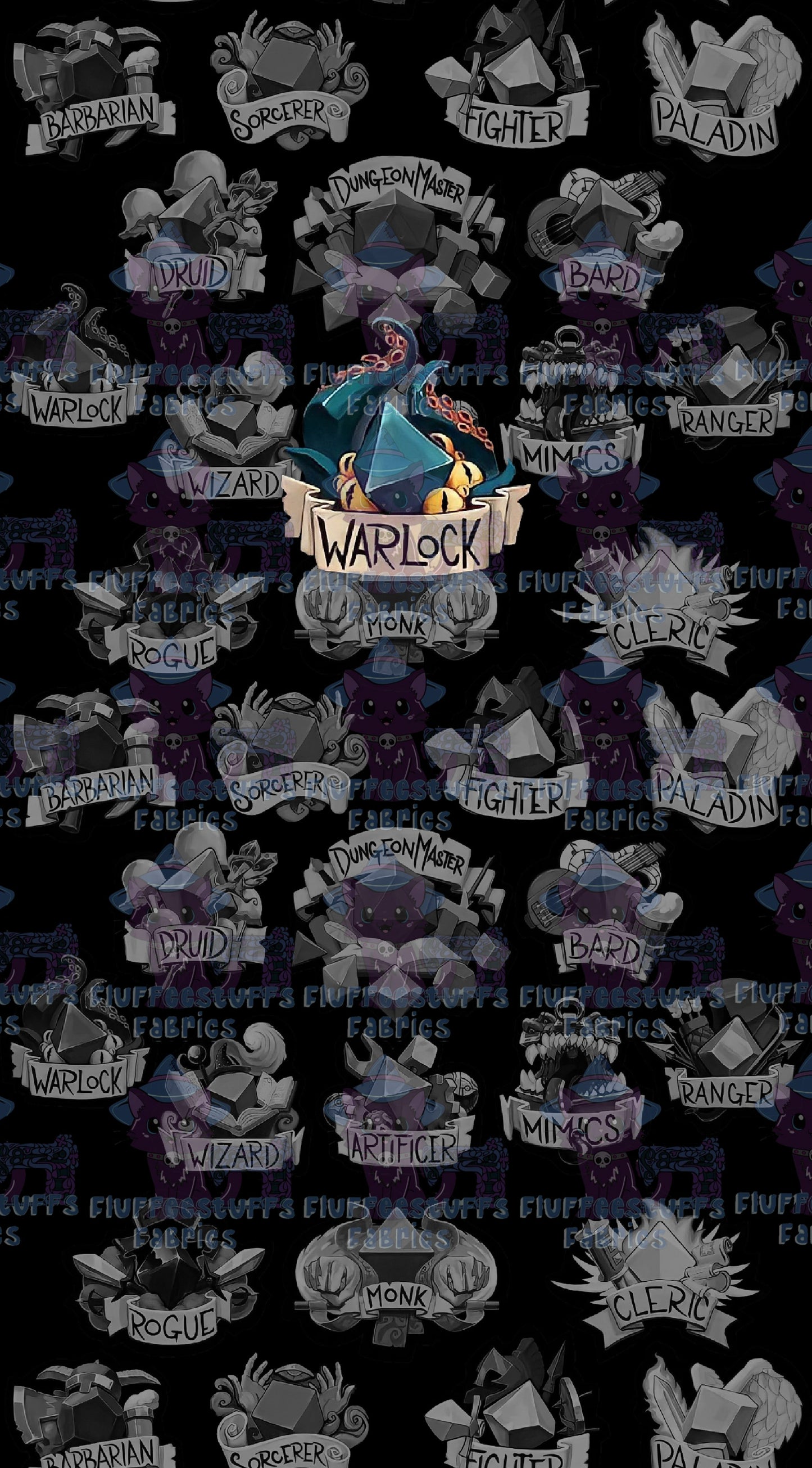 Panel DnD Warlock Black