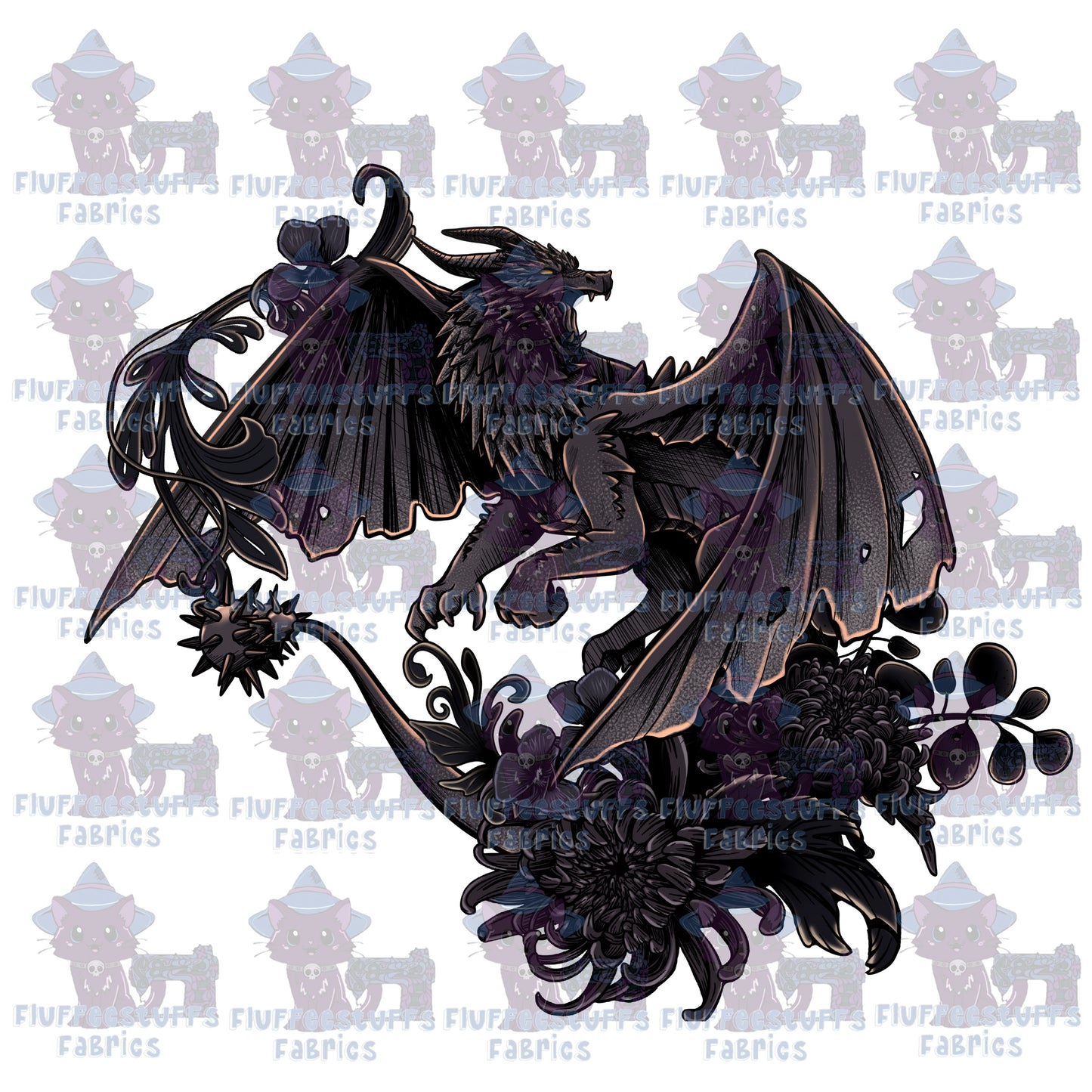 Panel Dragon Black Morning Star