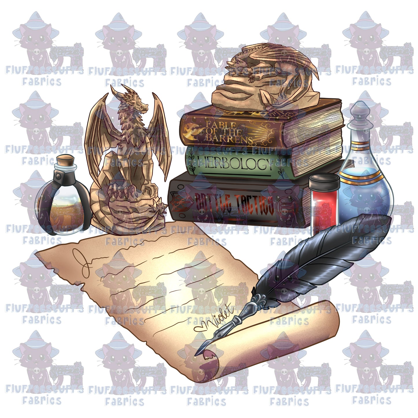 Panel Four Wing Desk of a Scribe