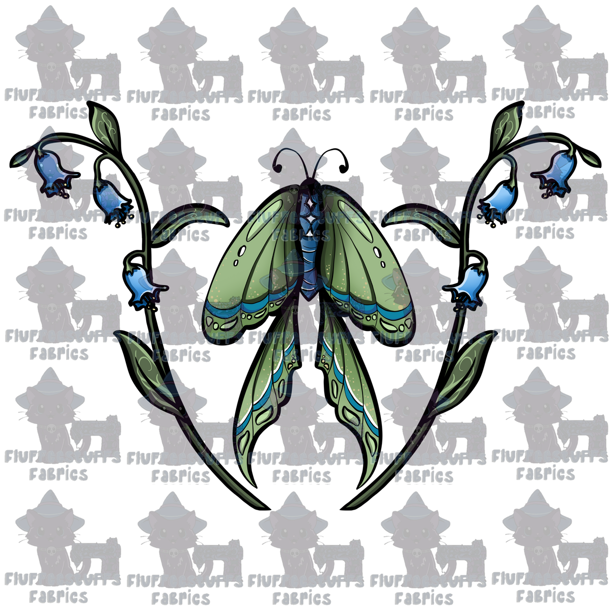 Panel Ghost Swing Lunar Moth