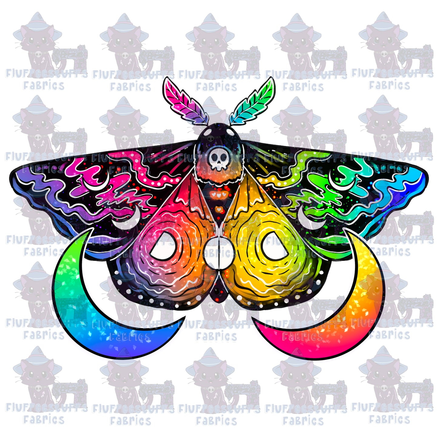 Panel Goth Moth Rainbow