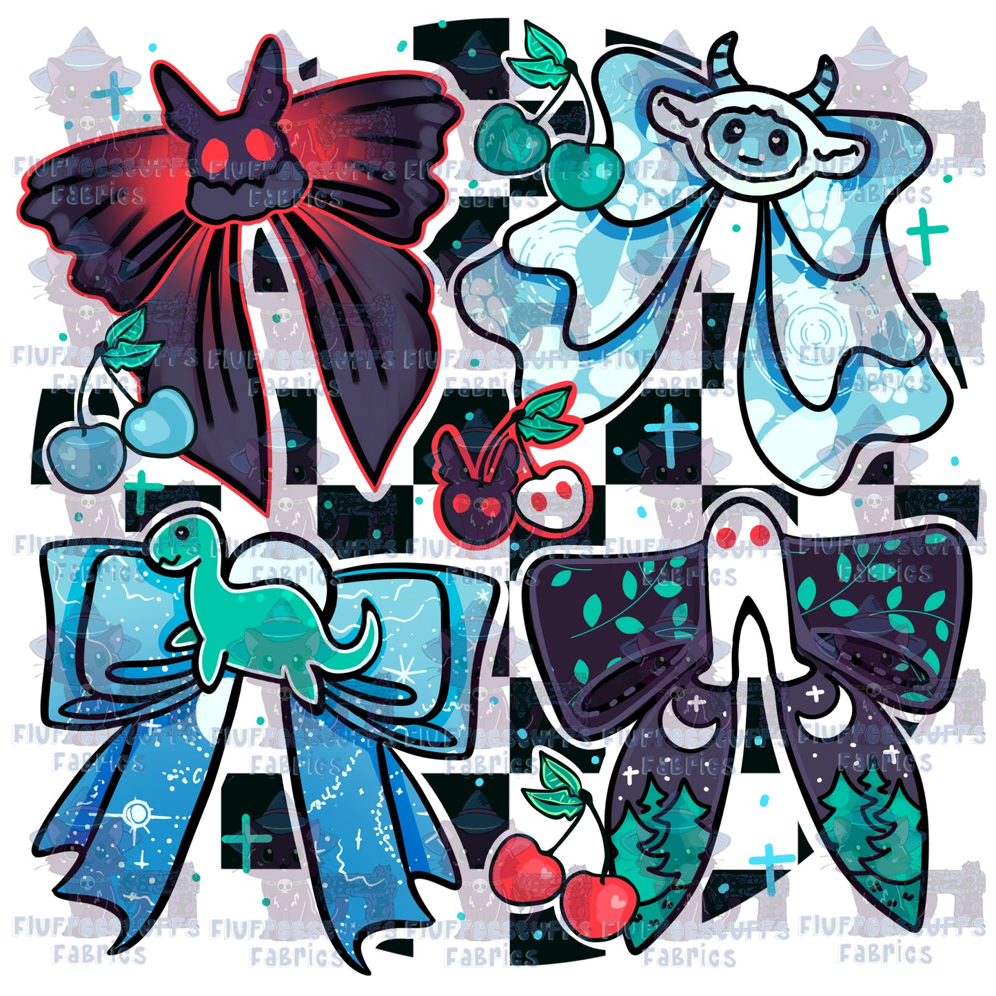 Panel Hex Bows Cryptids