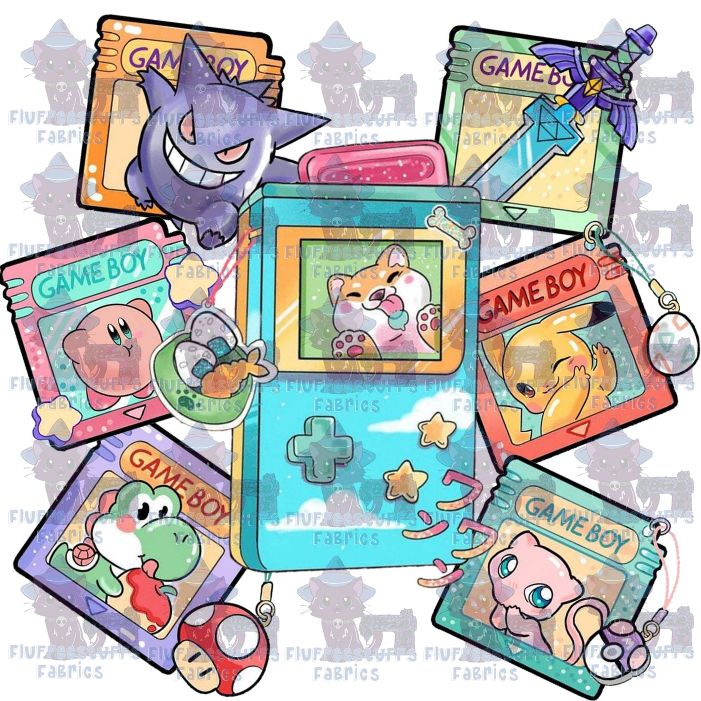 Panel Kawaii Gameboy