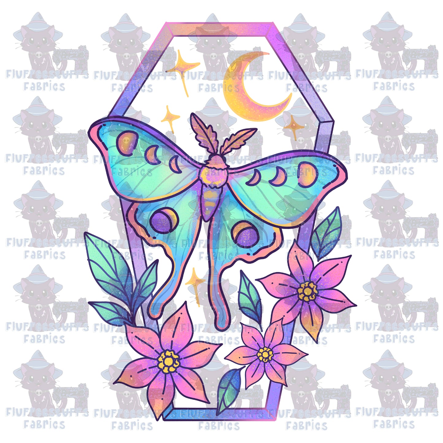 Panel Lunar Moth Coffin