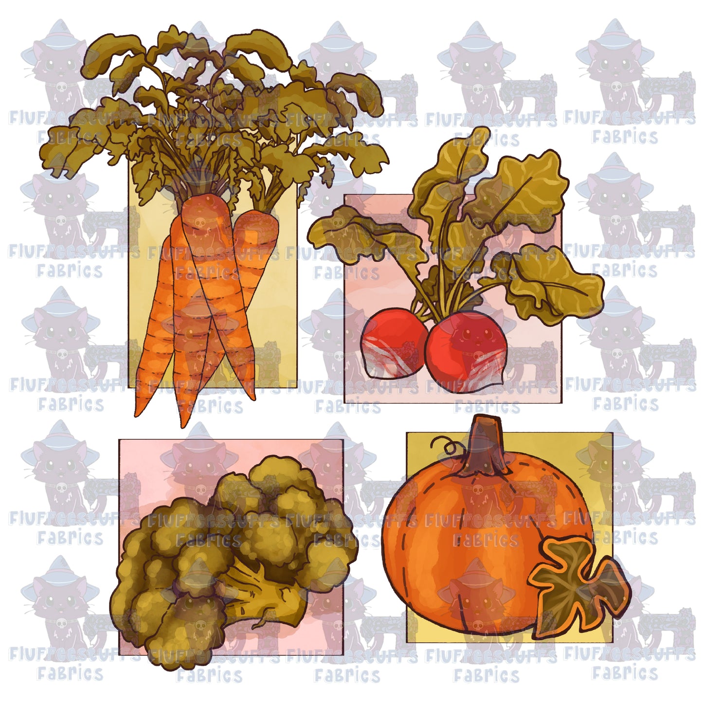 Panel Patchwork Garden Veggies