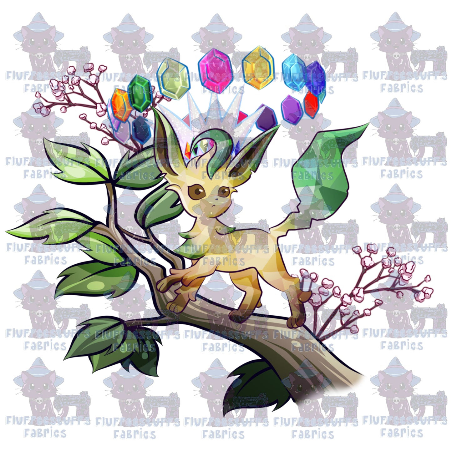 Panel Pocket Pals Crystal Fox Grass