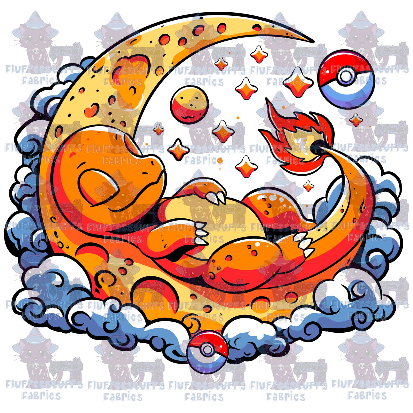 Panel Pocket Pals Sleepy Baby Fire Dragon