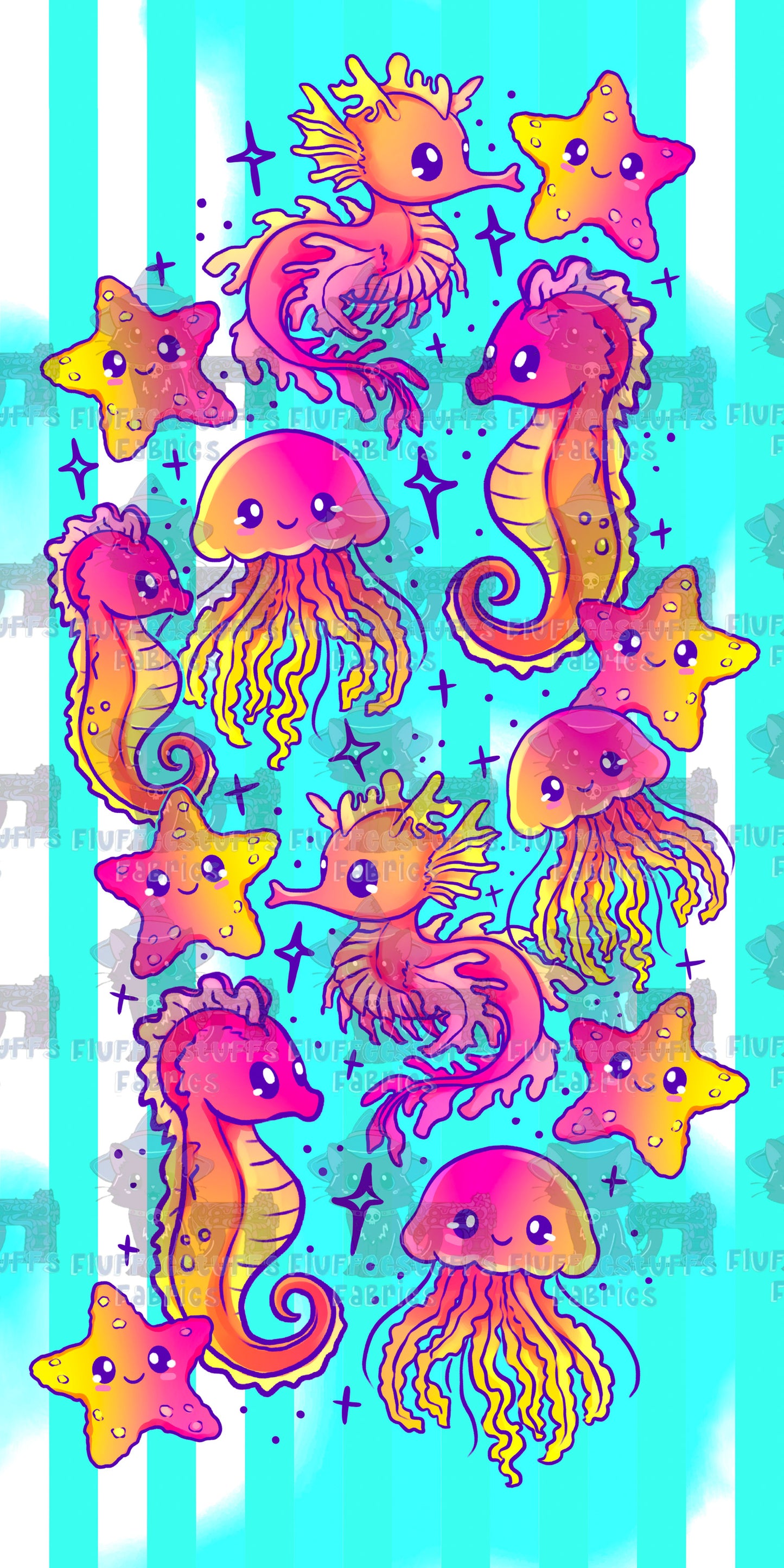 Panel Towel Swim Safe Sea Life