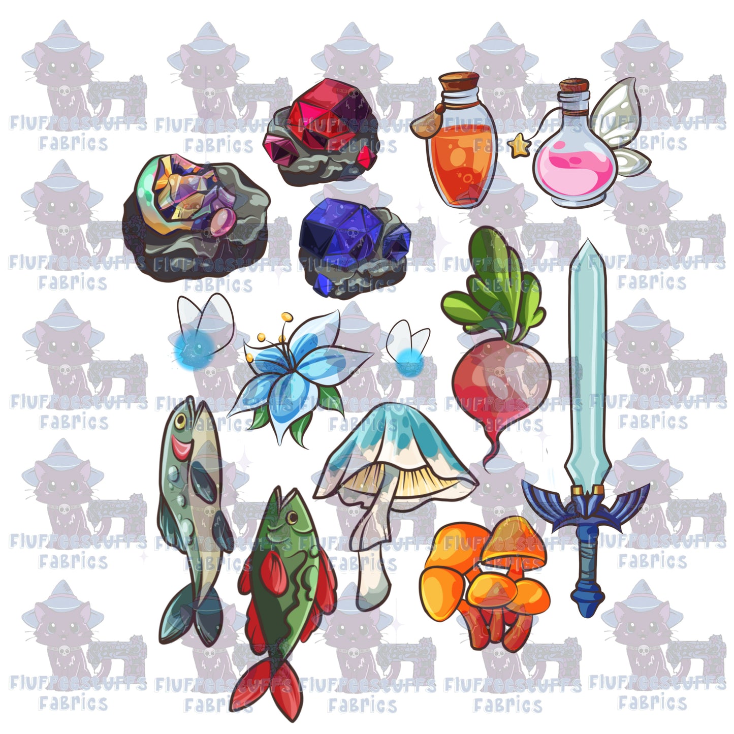 Panel Video Game Items of the Wild