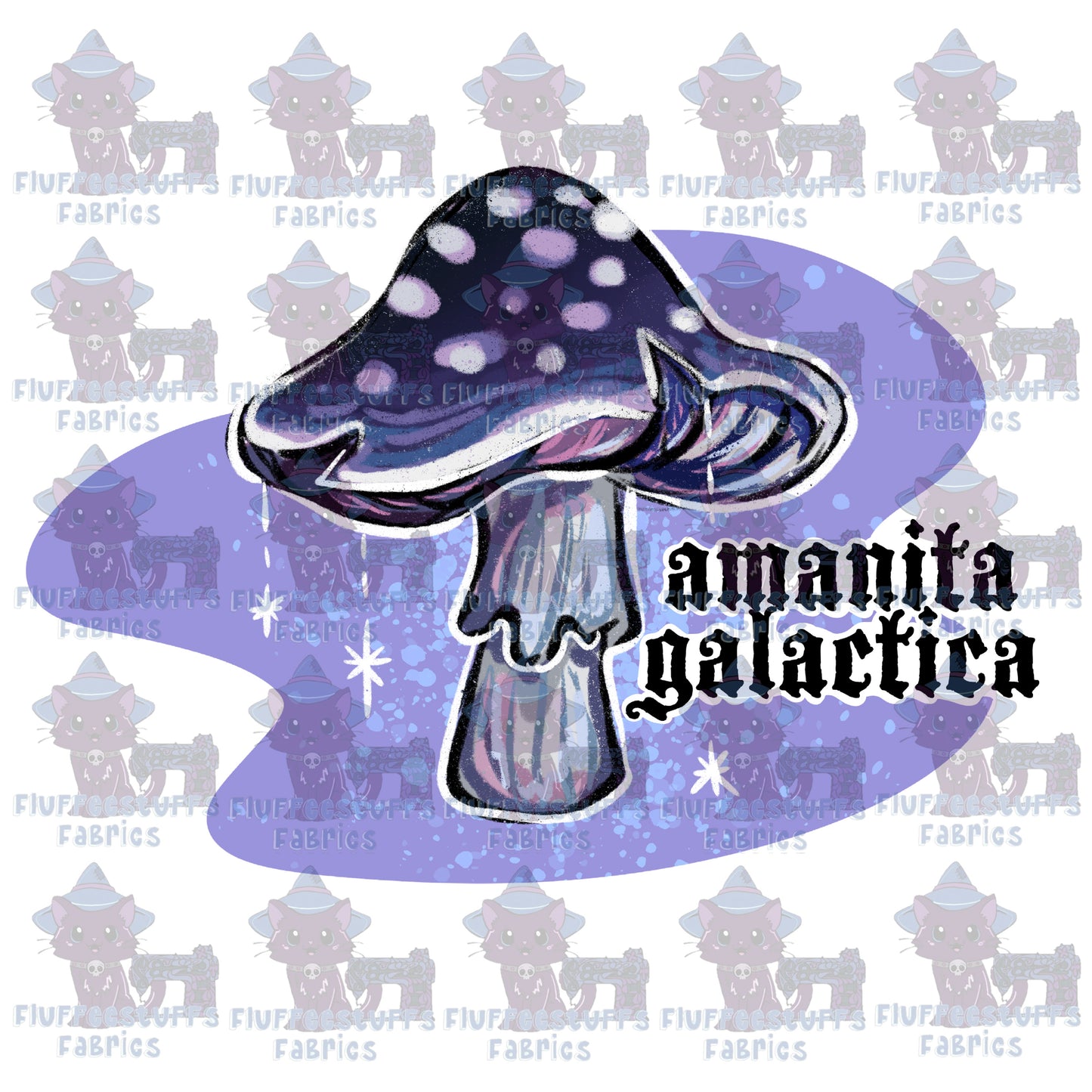 Panel Vintage Mushroom Amanita Galactic