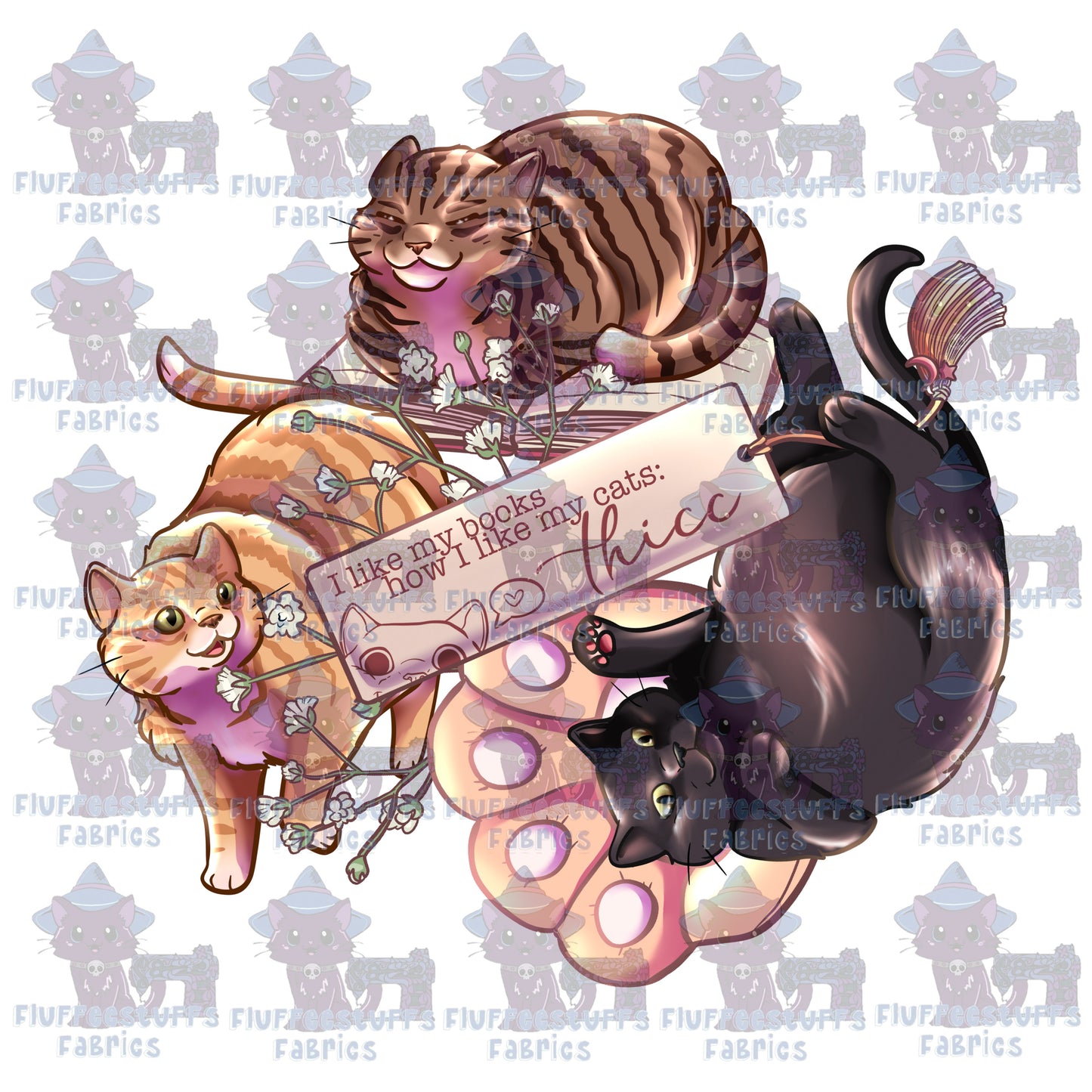 Panel Thicc Cats All Peach Paw