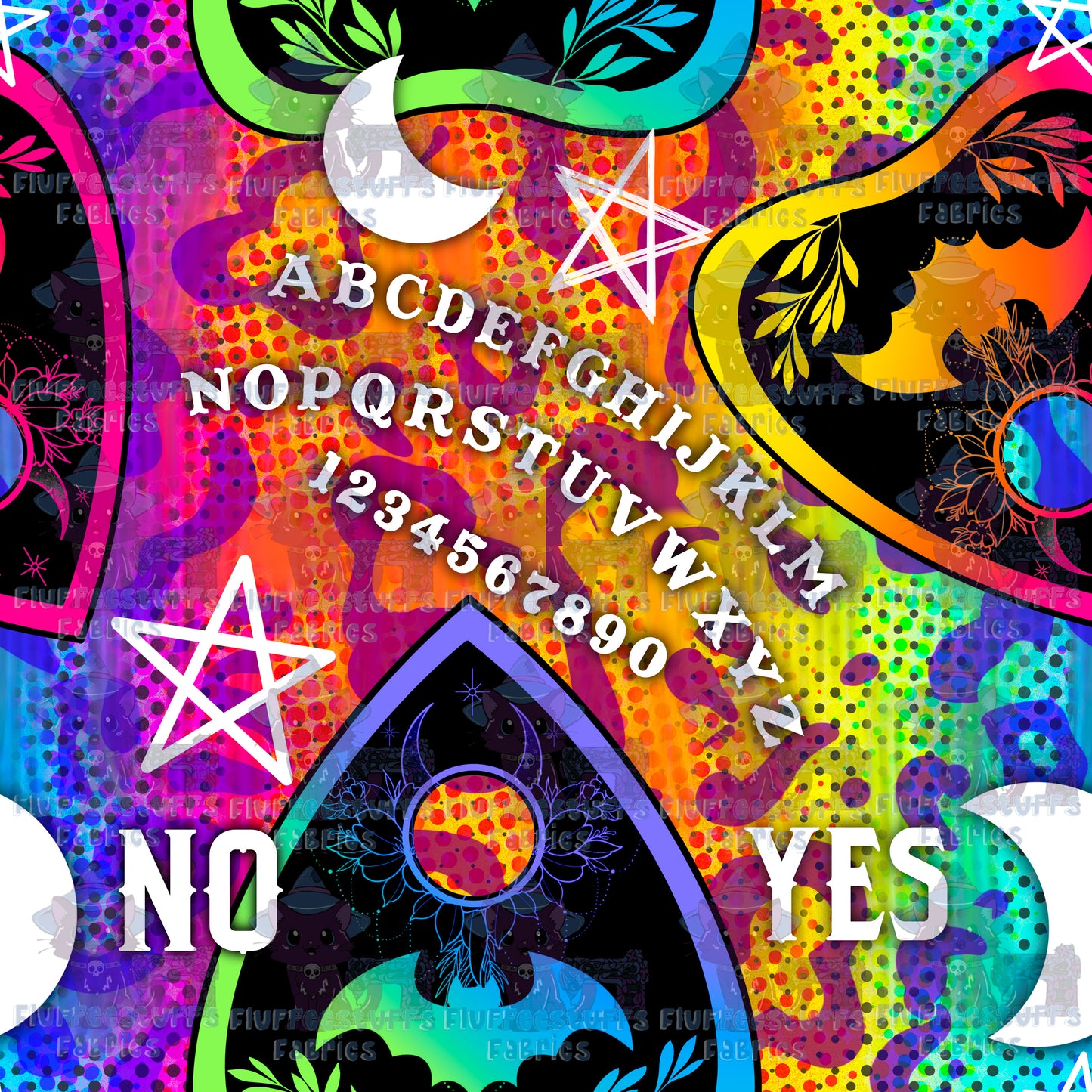 Planchette Game Neon Rainbow