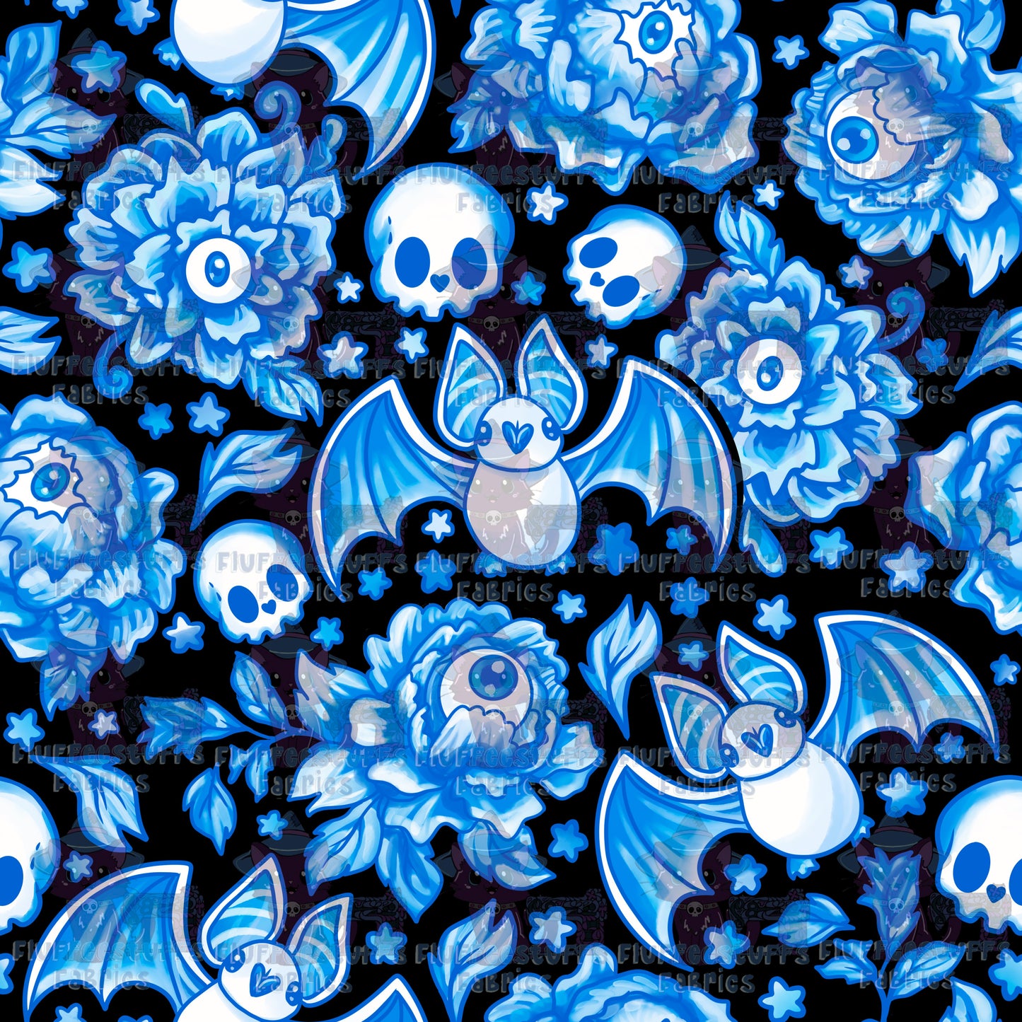 Porcelain Bats Dark Blue