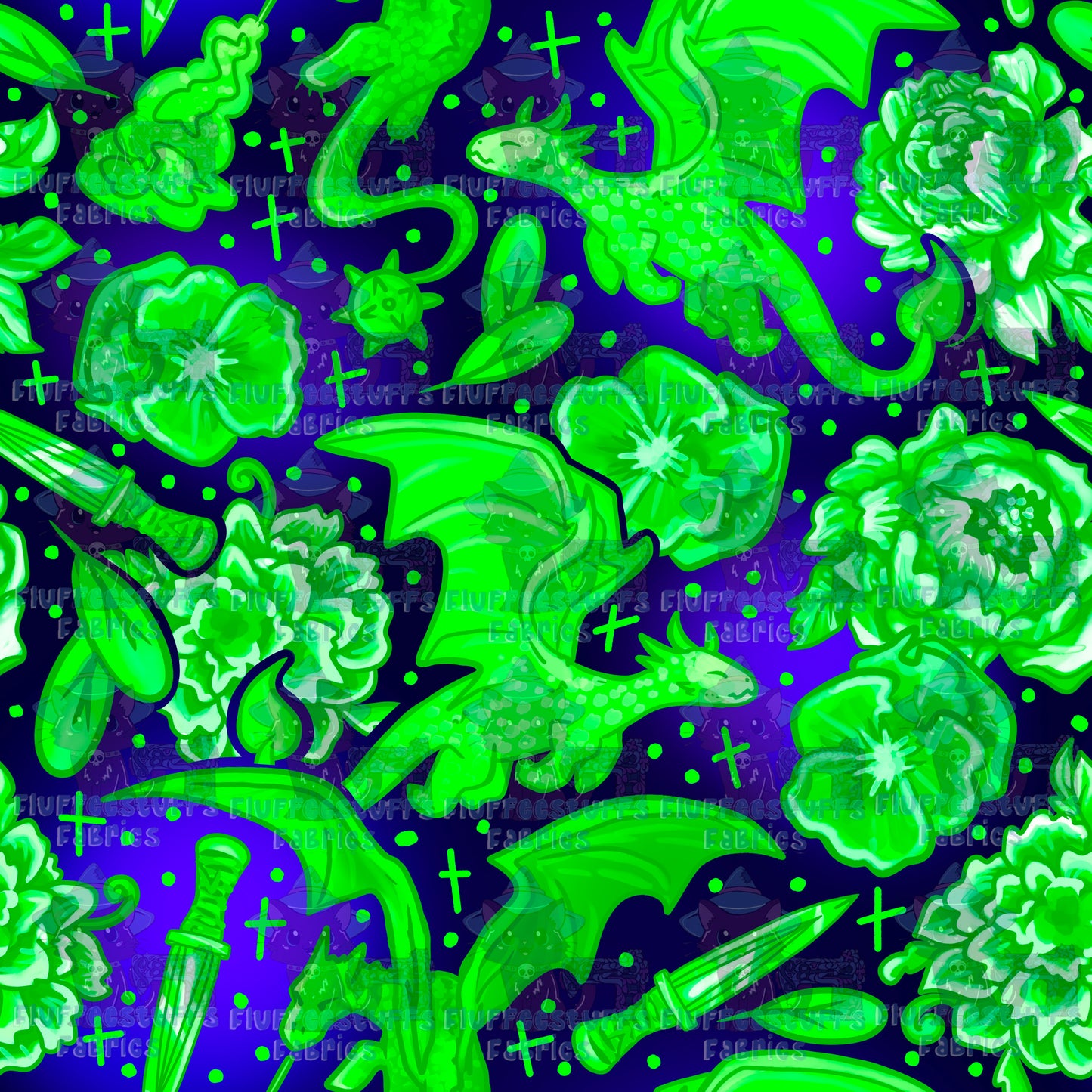 Porcelain Dragons Four Wing Uranium Green