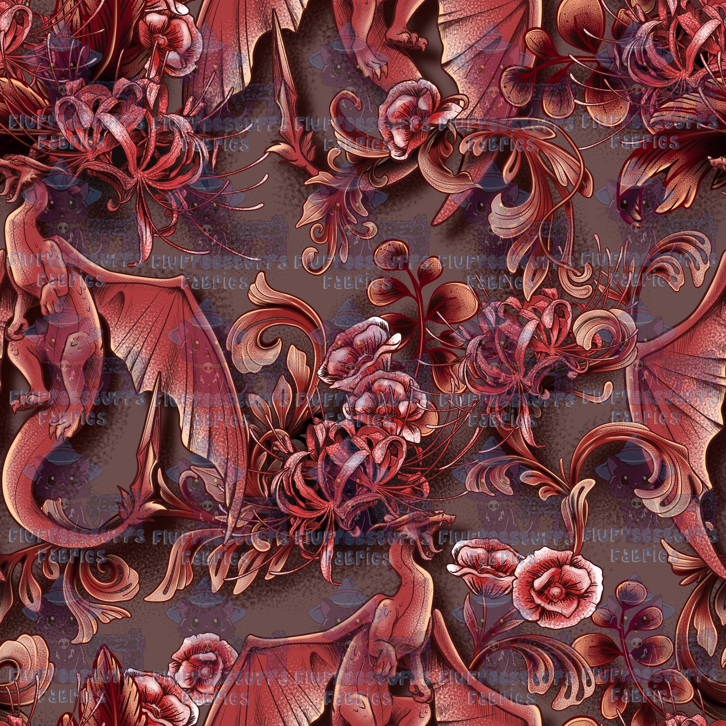 Porcelain Dragons Red Sword Tail