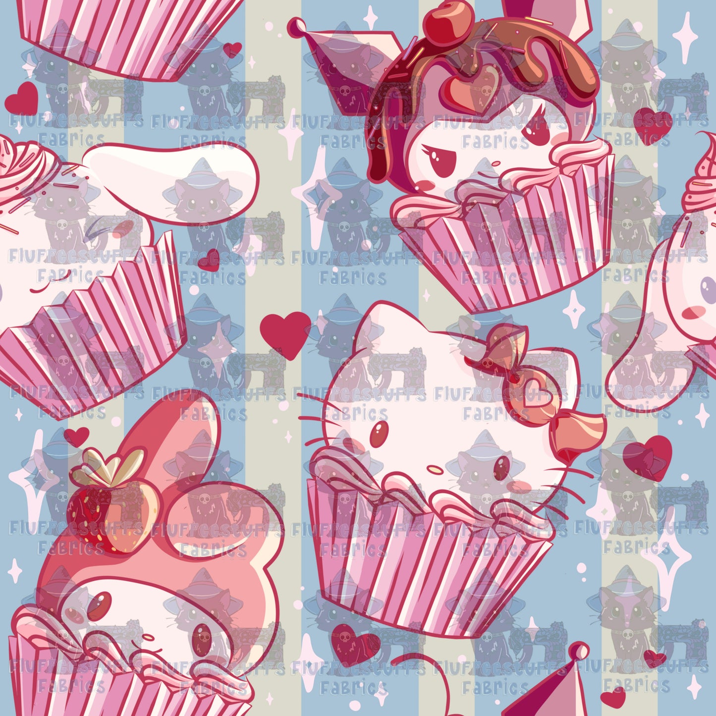 Sanrio Kitty Cupcakes