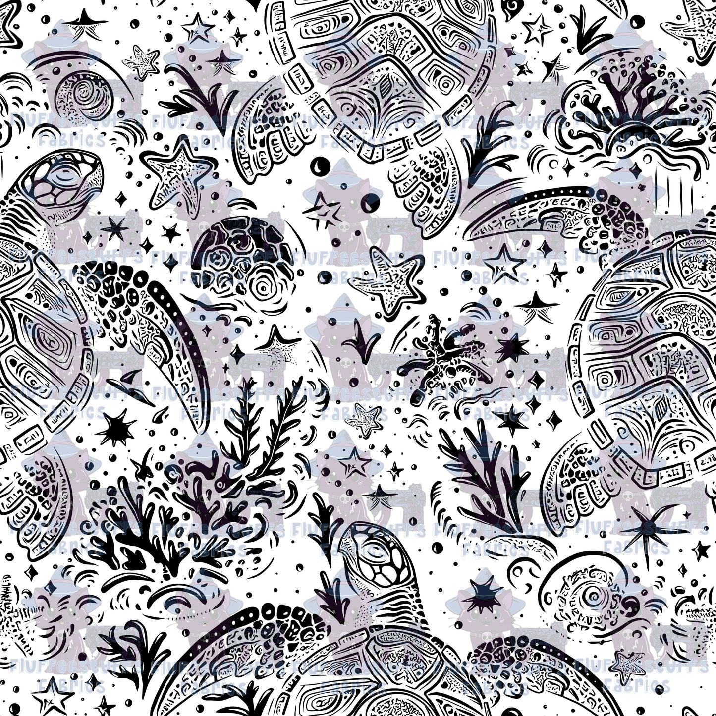 Sea Turtles In Charcoal