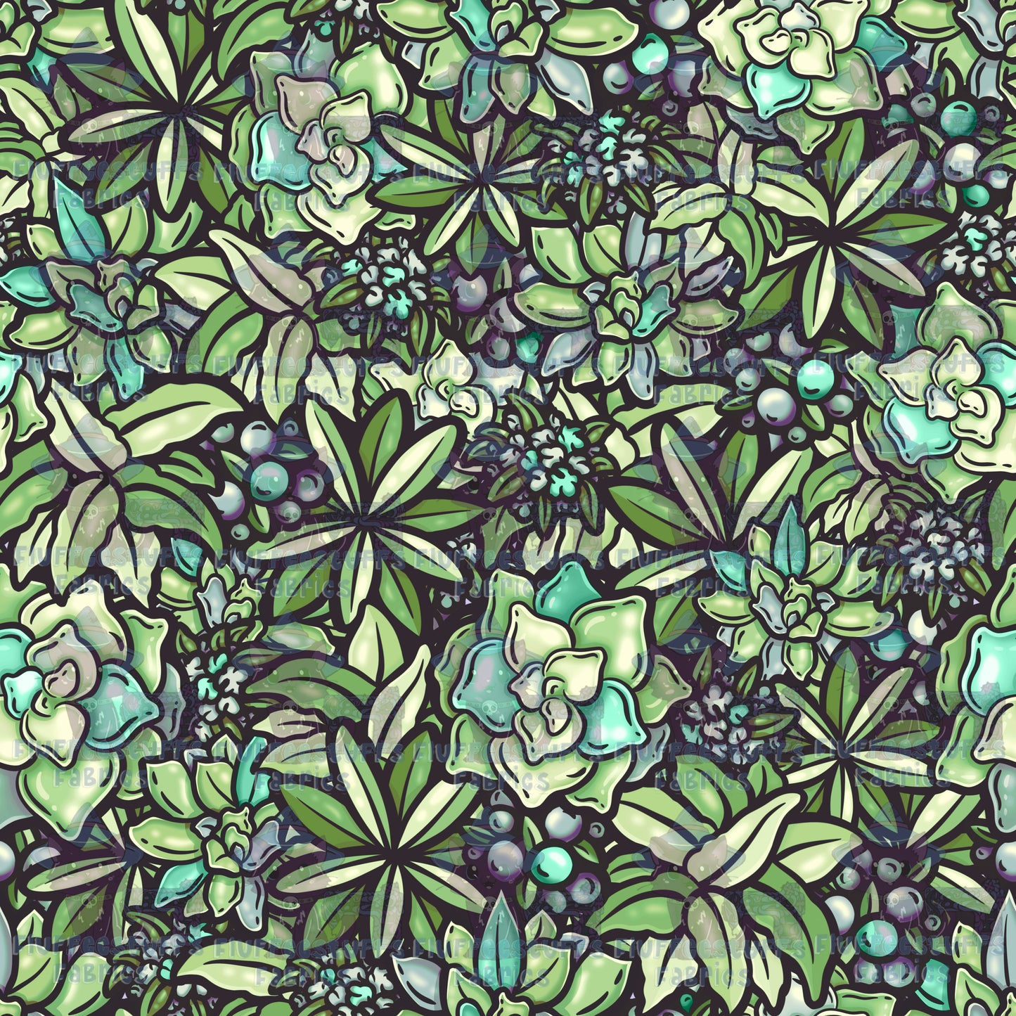 Stained Glass Succulent A
