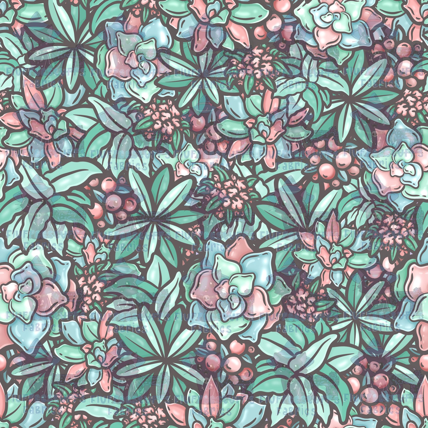 Stained Glass Succulent B