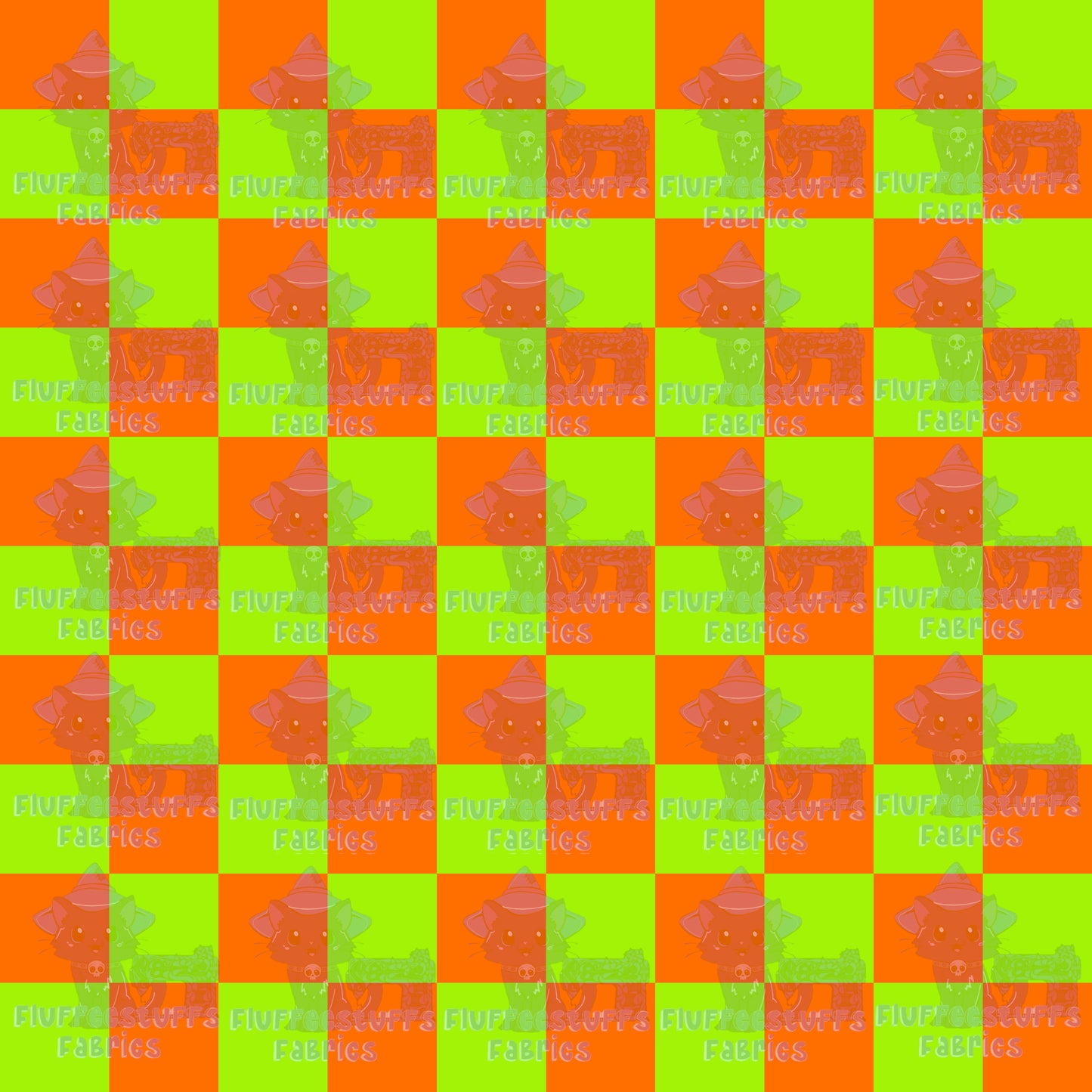Swim Safe Green Orange Checker