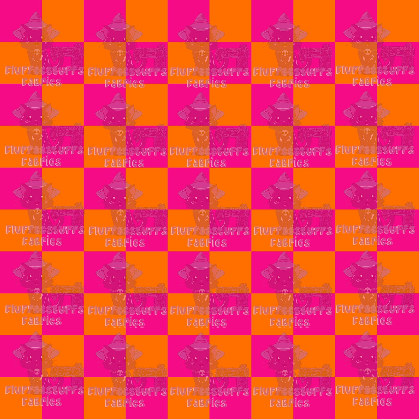 Swim Safe Orange Pink Checker