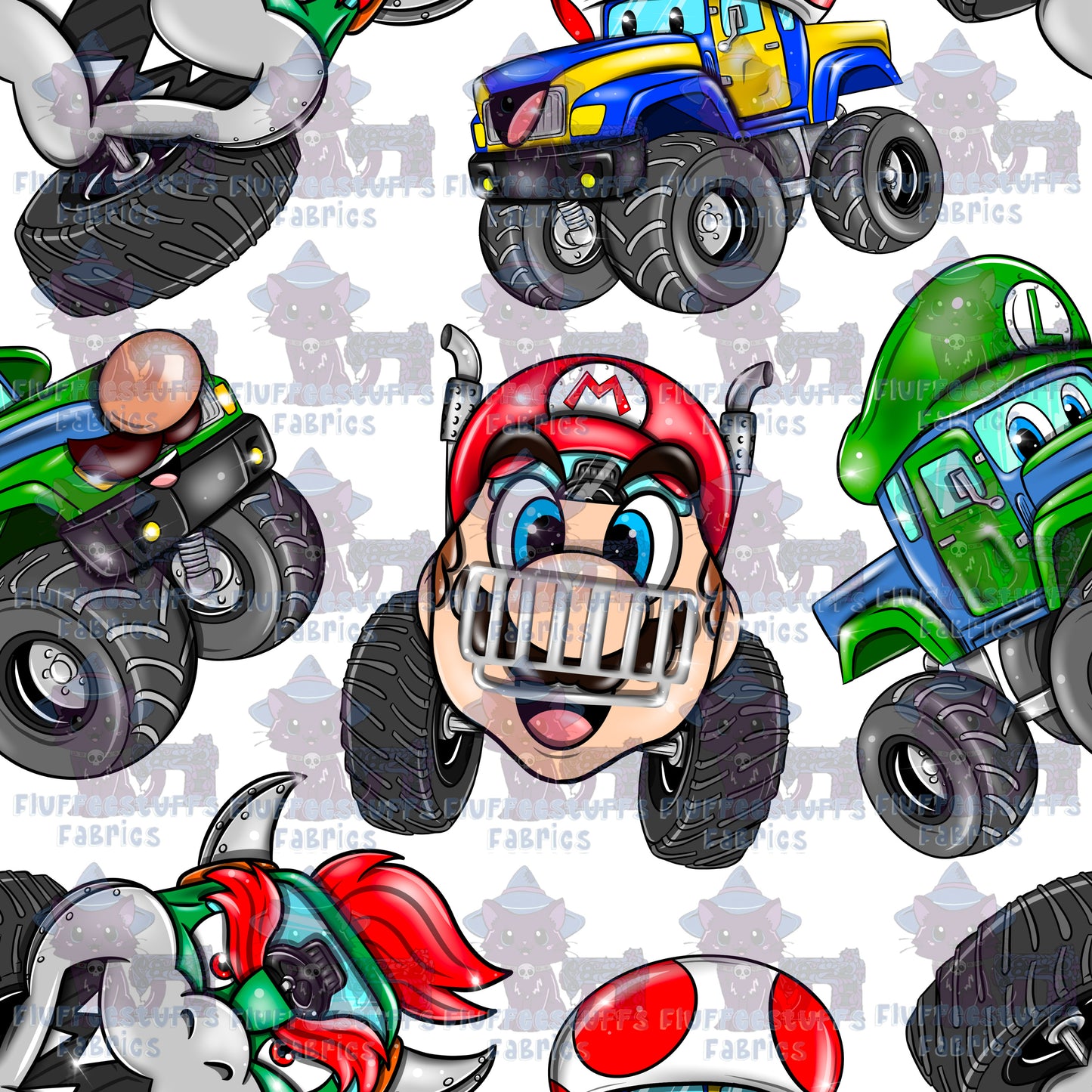 Transparent Plumber Brothers Monster Truck Mashup