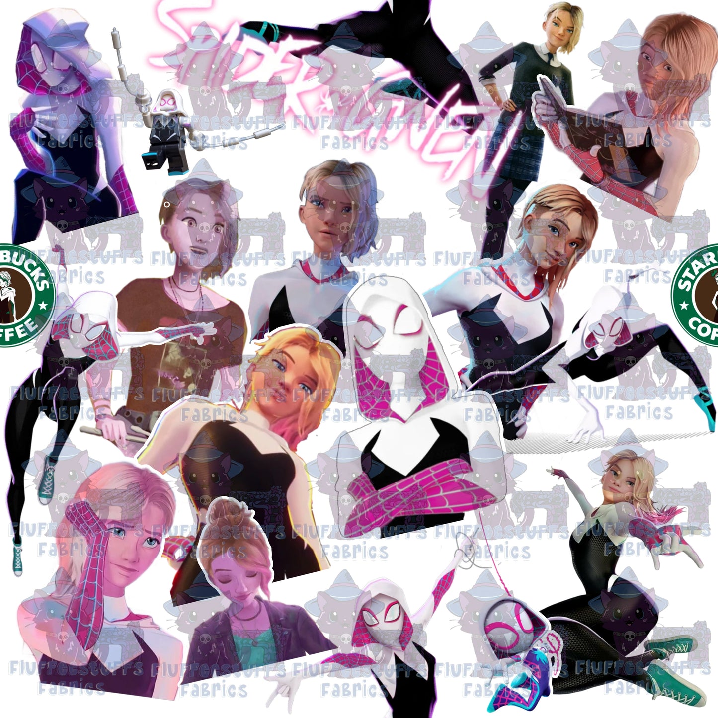 Transparent Super Hero Spider Girl