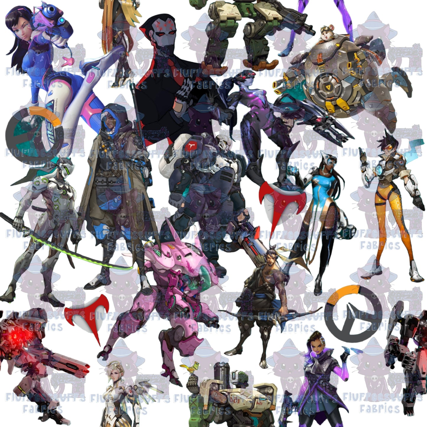Transparent Overwatch Character Toss