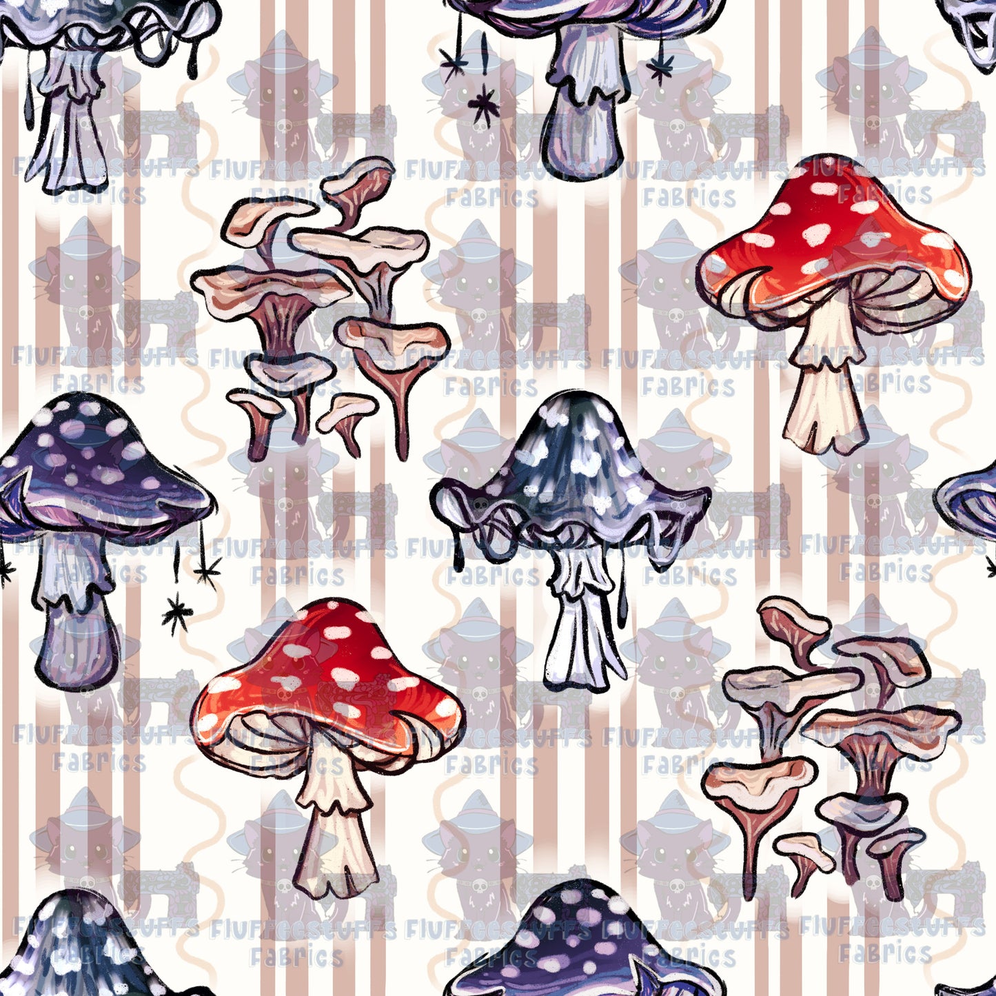 Vintage Mushrooms Sheets B