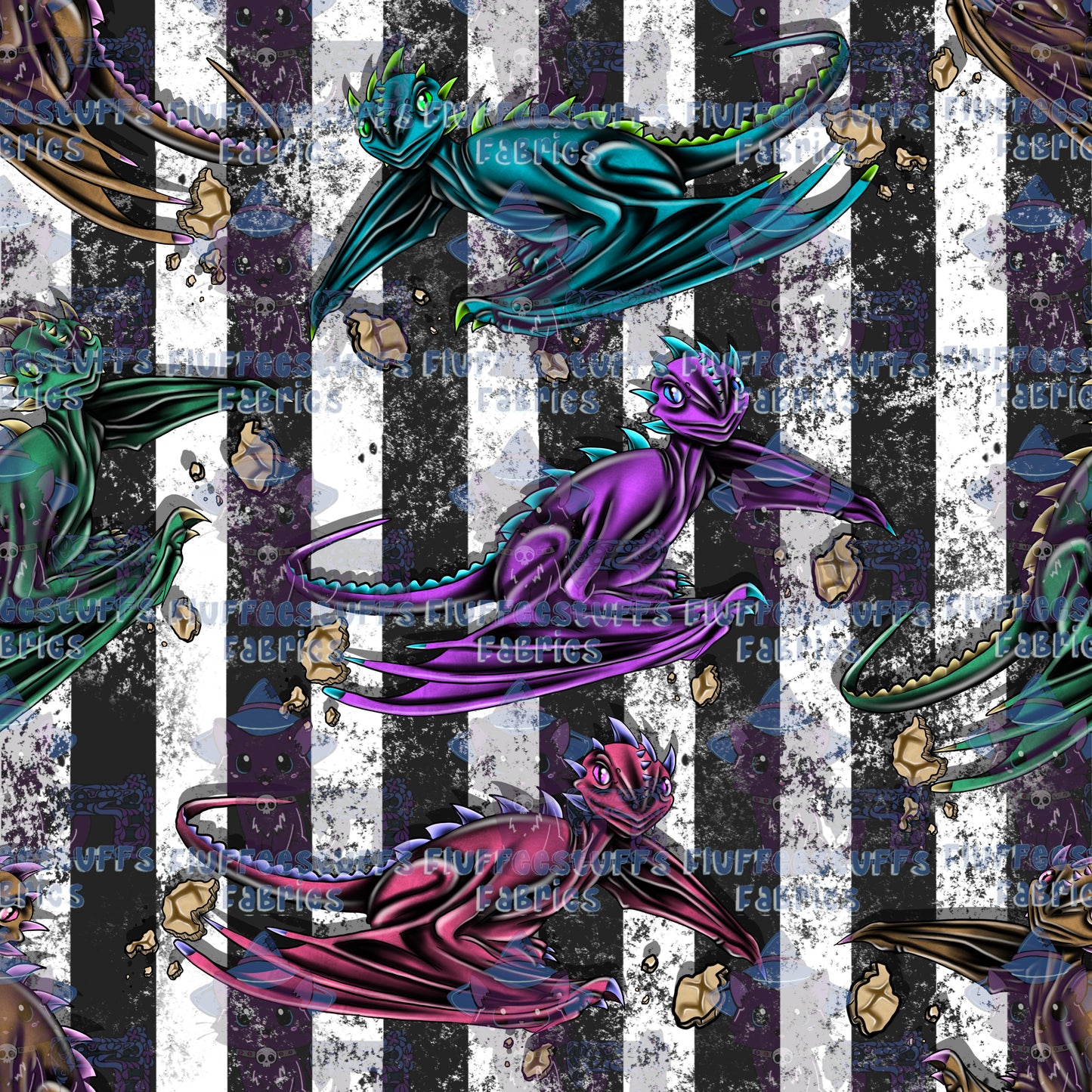 Rainbow Baby Dragons Stripes