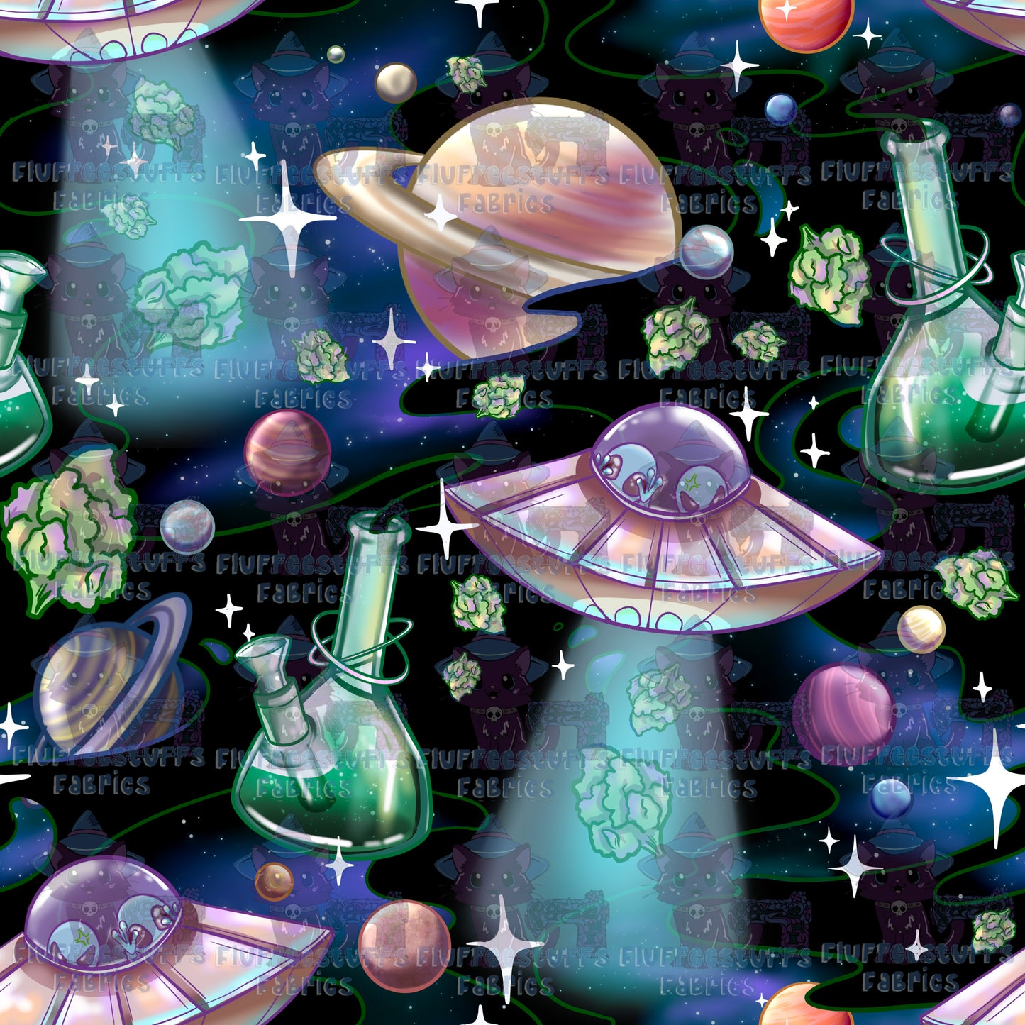 420 Alien Friends Blue