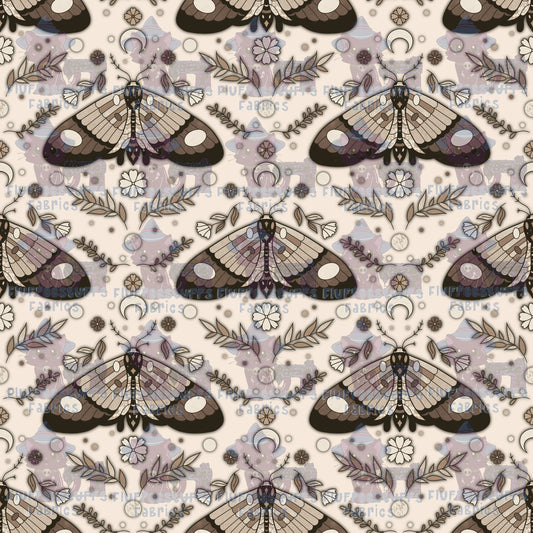 AmberLily Moonlit Moths Taupe